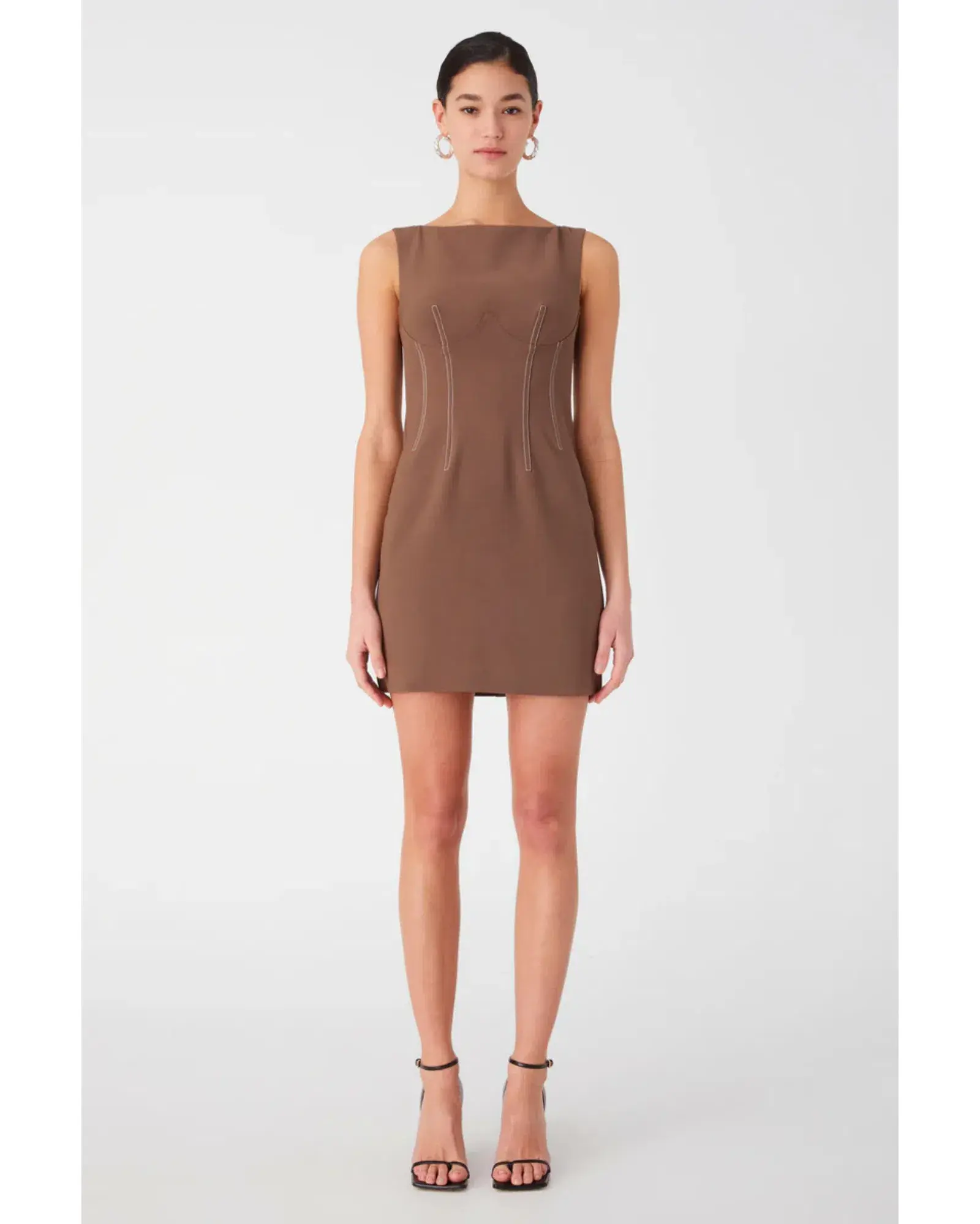 MISHA Micha Mini Dress Brown Size 12 - Image 1