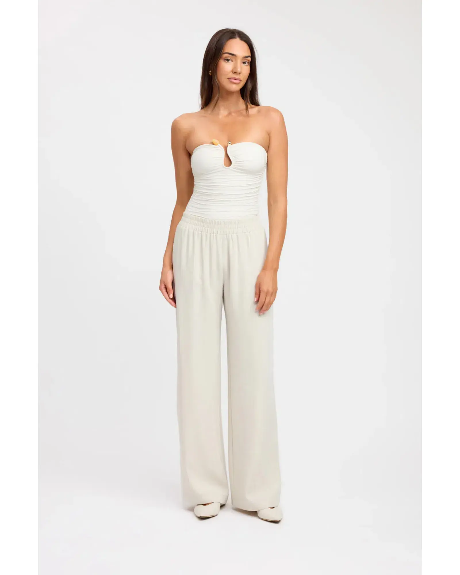 Kookai Tayla Trim Top Coconut Milk Size 34 / AU 6 - Image 1