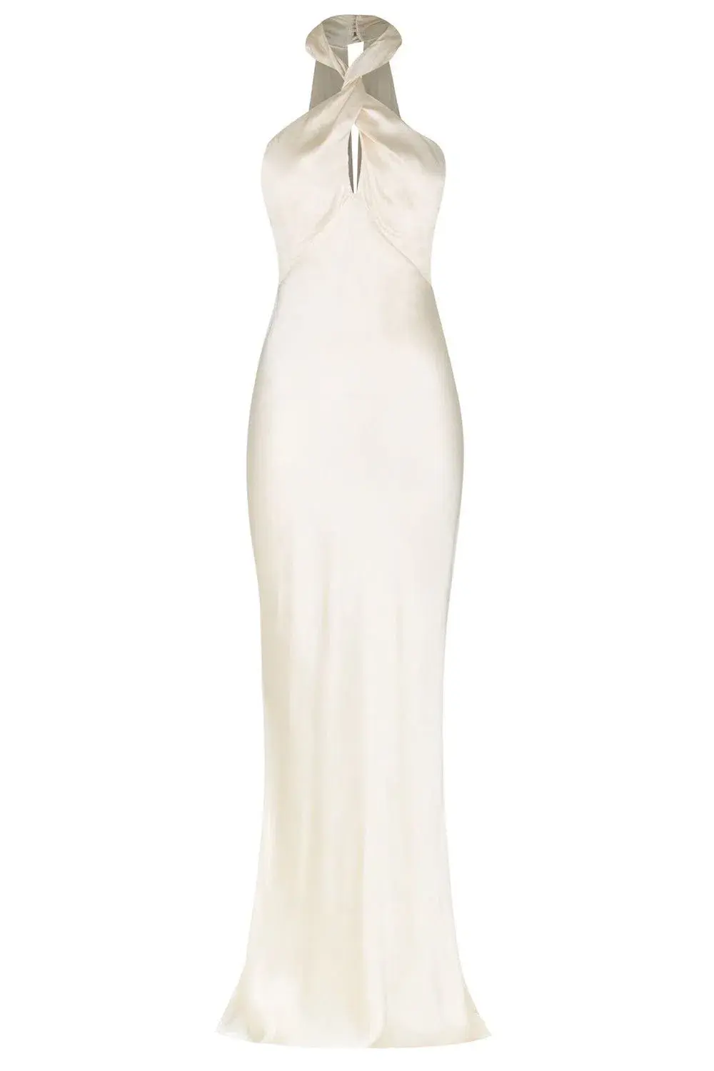 Shona Joy La Lune High Neck Twist Maxi Dress Cream Size 8 - Image 6