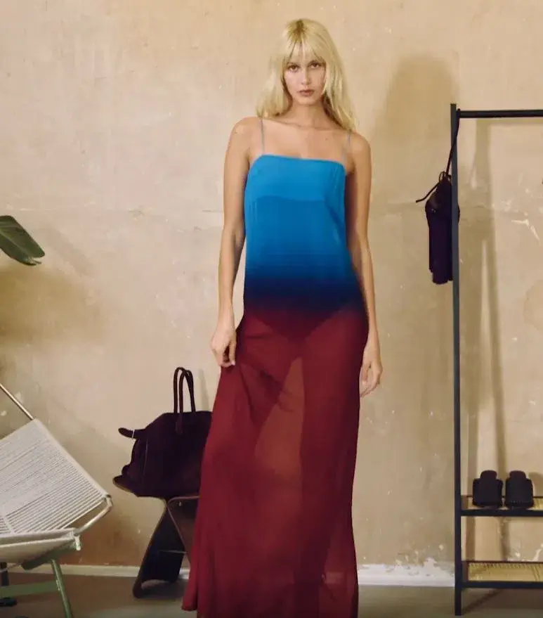 Rat & Boa Arabella Dress Blue/Burgundy Size S / AU 8 for rent on The Volte - main image