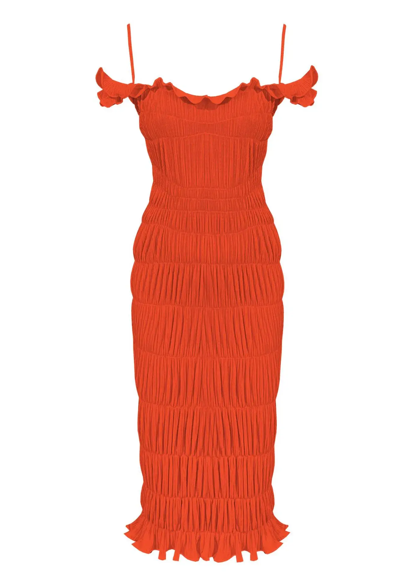 Georgia Hardinge Indra Dress in Red Orange Size 8 - Image 3