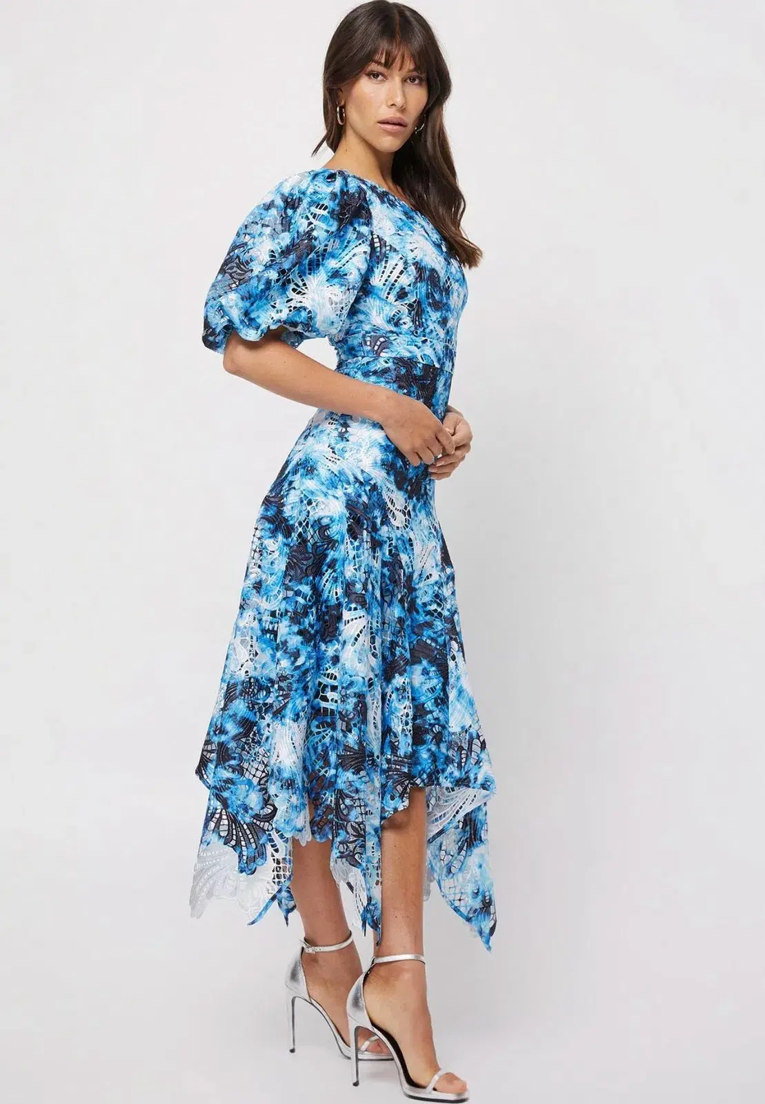 Mossman The High Rise Midi Dress Blue Tie Dye Size 8 - Image 2