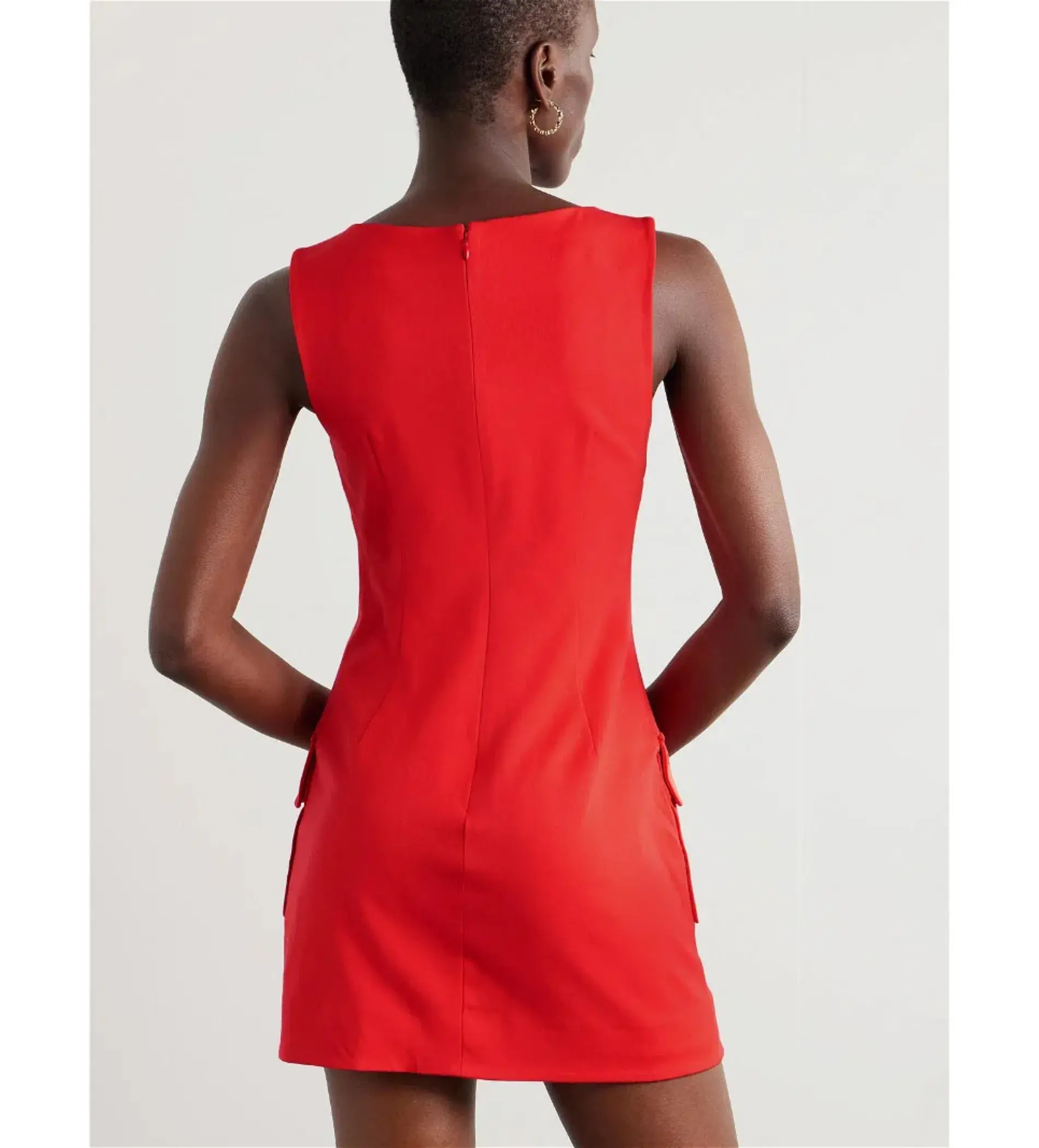 Staud Sheila Buckle-embellished Twill Mini Dress Size XS/Au 6 - Image 2