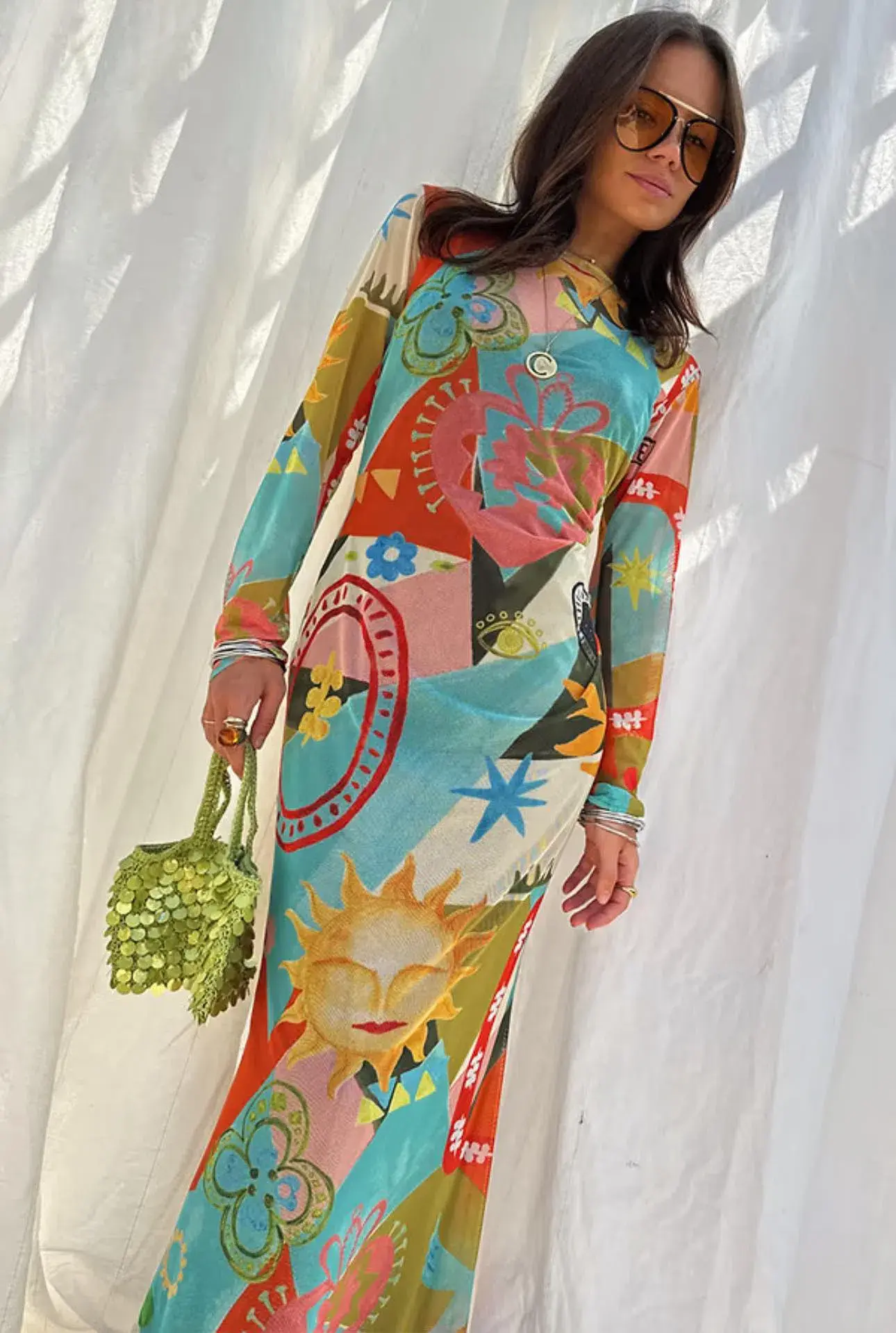 Never Fully Dressed Sundazed Summer Mesh Dress Multi  Size 18 - Image 2