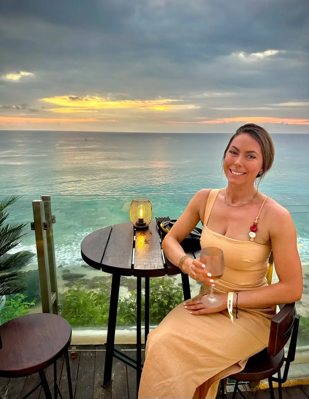 Sir The Label Antonia Beaded Midi Dress Light Tan Size 8 for rent on The Volte - main image