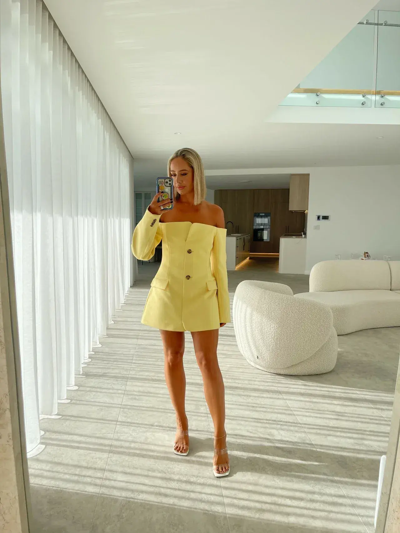 Sir the Label Sandrine Tailored Mini in Limone Size 10  - Image 4
