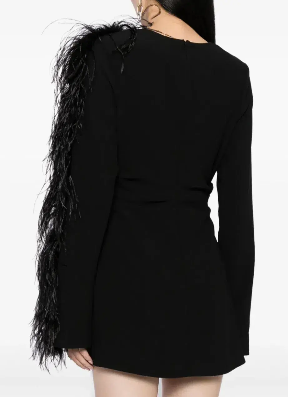 Rachel Gilbert Reina Mini Dress Black Size 3/AU12 - Image 3