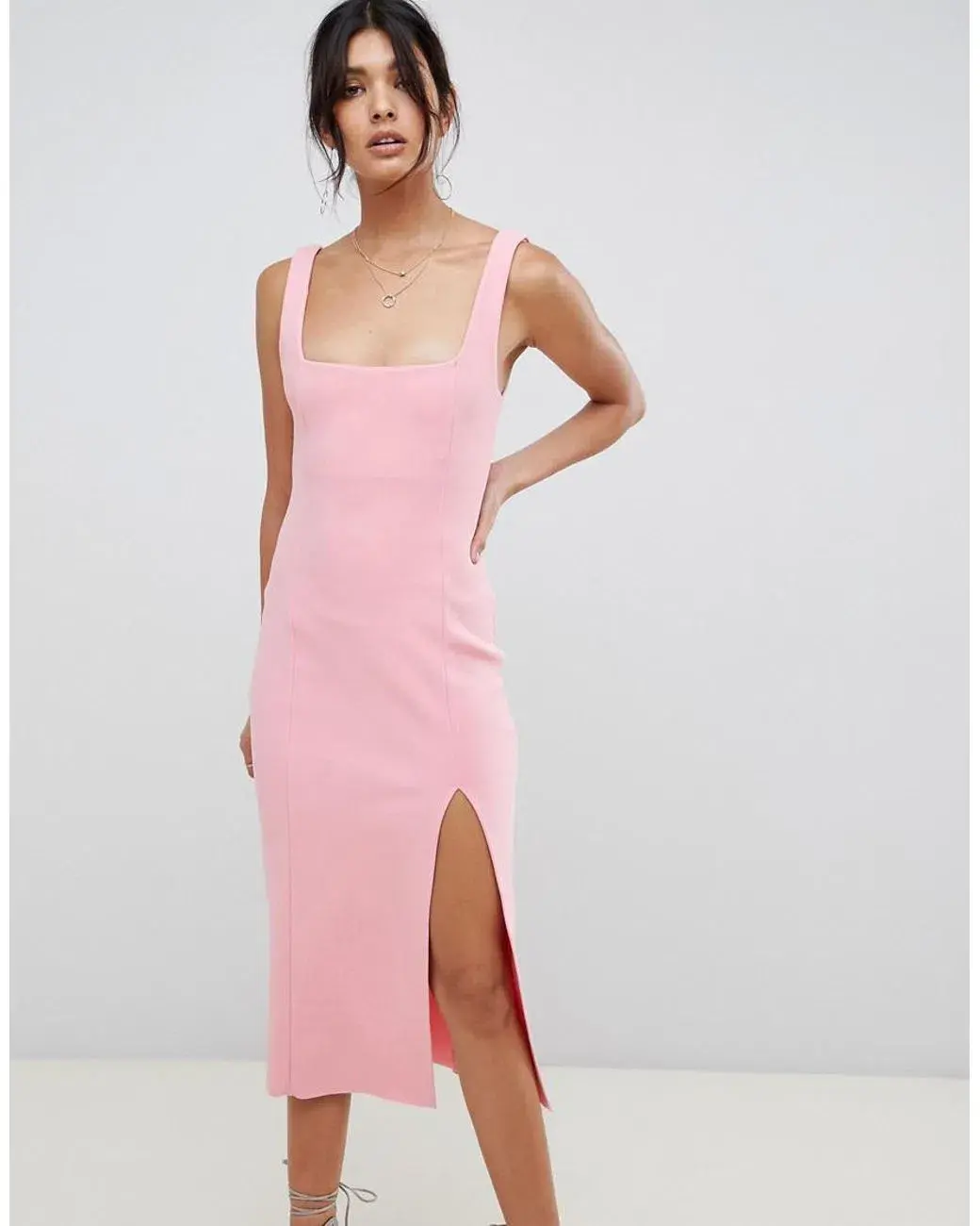 Bec & Bridge Hibiscus Islands Midi Dress Pink Size AU 8 - Image 1