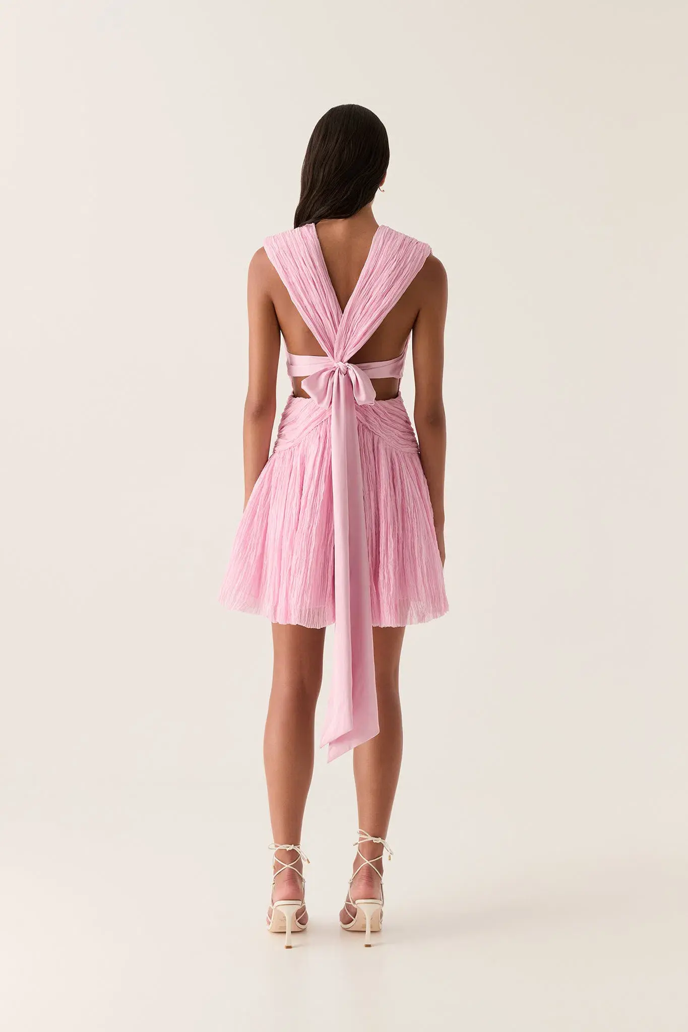 Aje Escapist Mini Dress Flash Pink Size 6 - Image 2