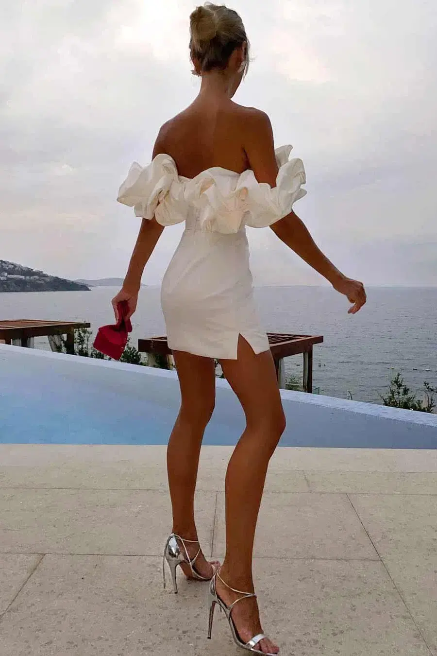 Post Meridiem Meringue Mini Dress Milk Size 8 - Image 3