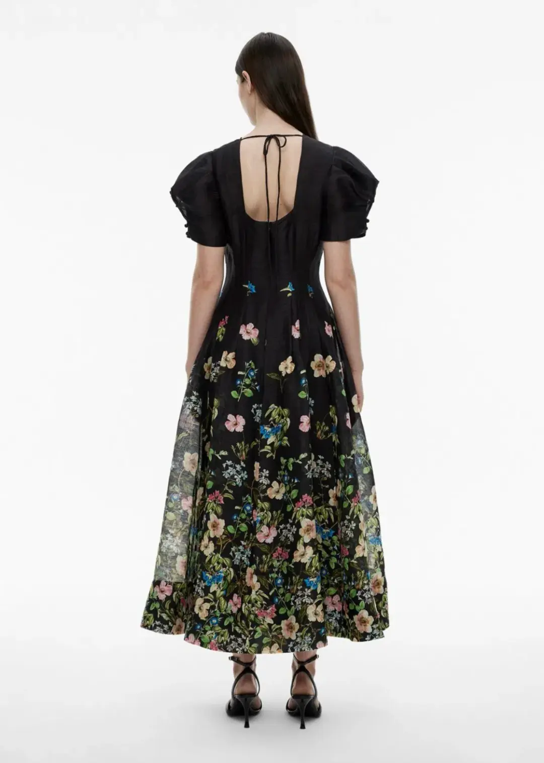 Limited Edition - Black Floral Maxi Dress Size 8 for rent on The Volte - main image