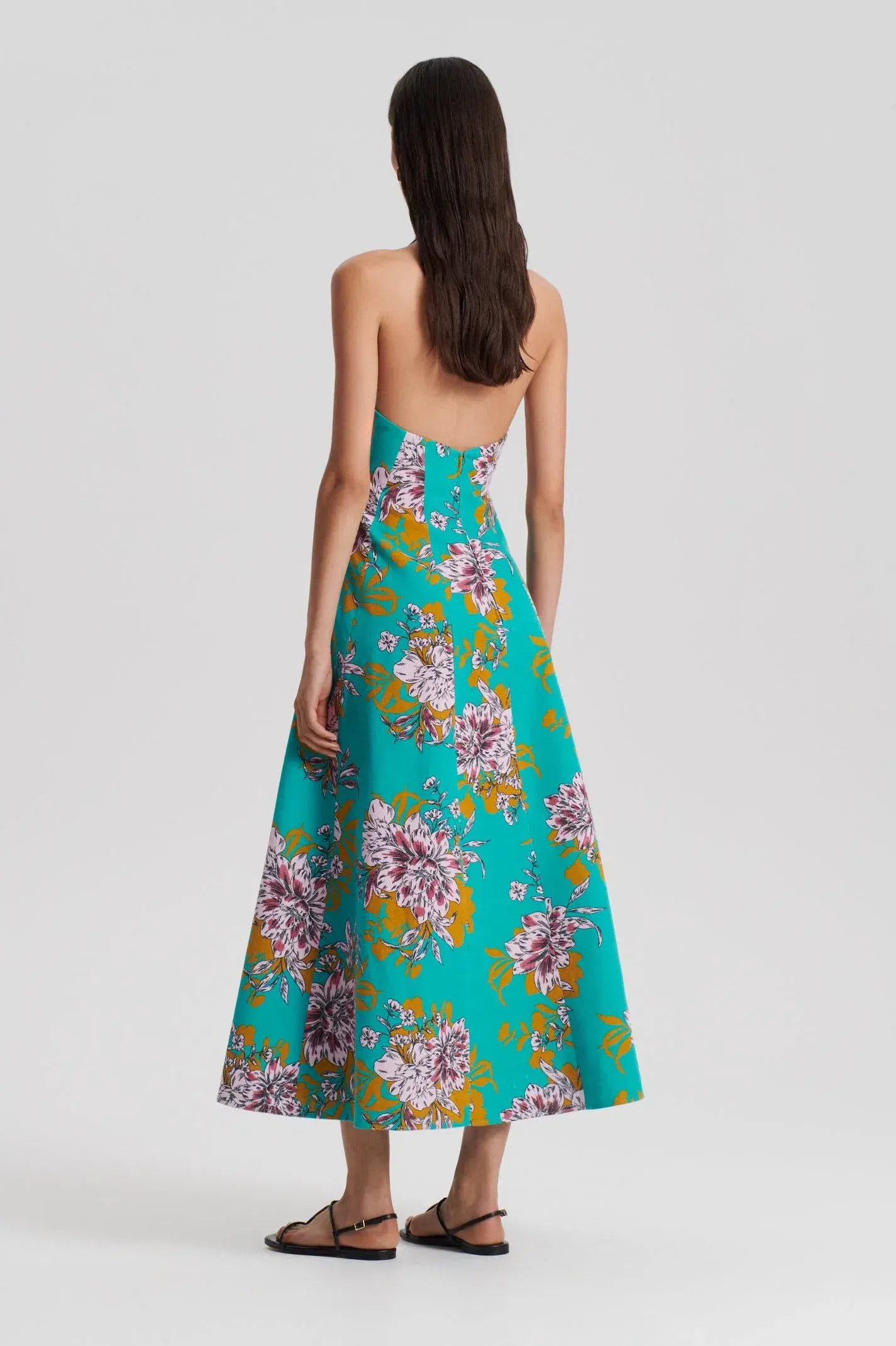 Scanlan Theodore Floral Halter Dress Size 8  - Image 2