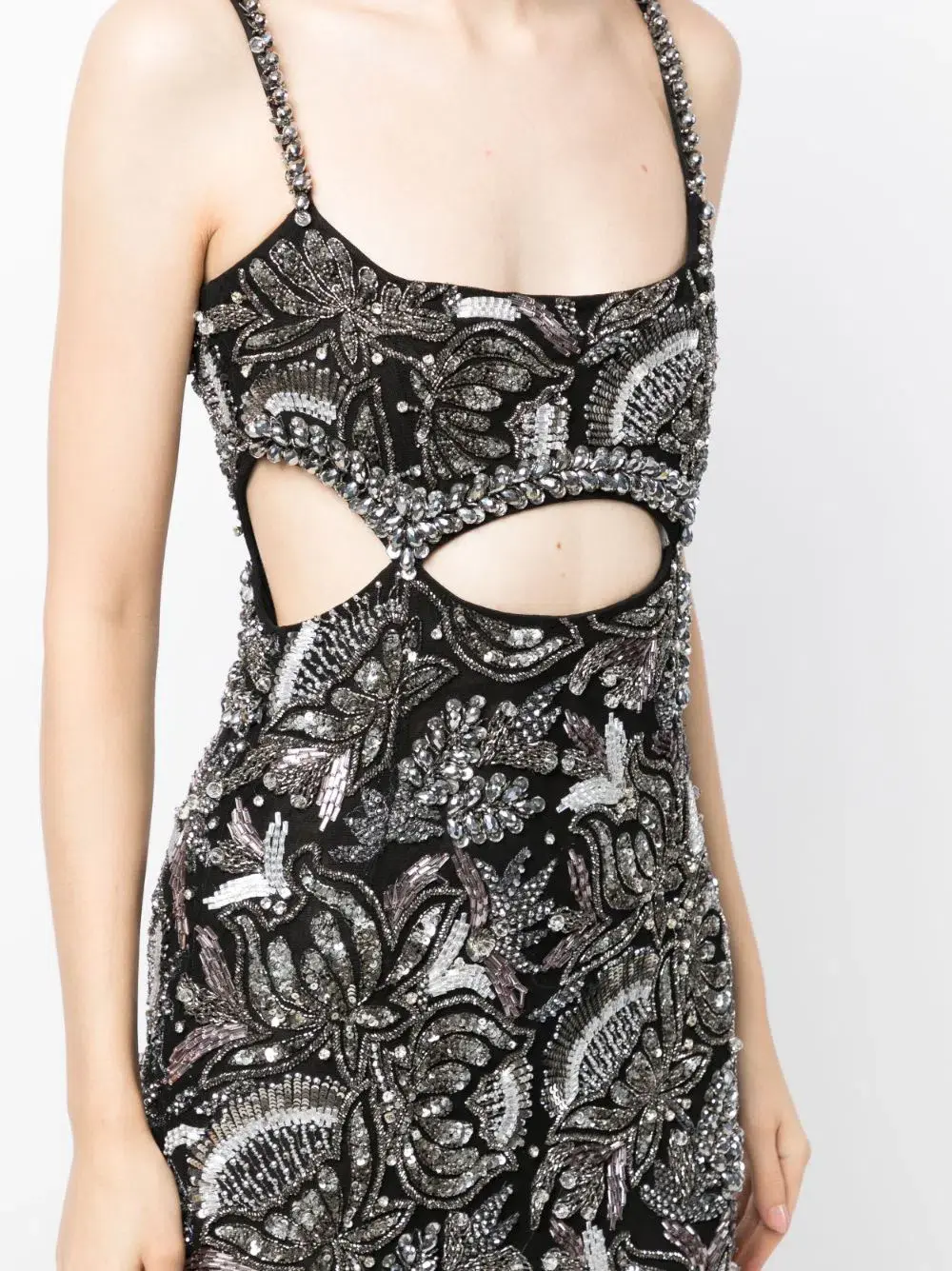 Rachel Gilbert Piper Embellished Gown Black/Silver Size AU 8  for rent on The Volte - main image