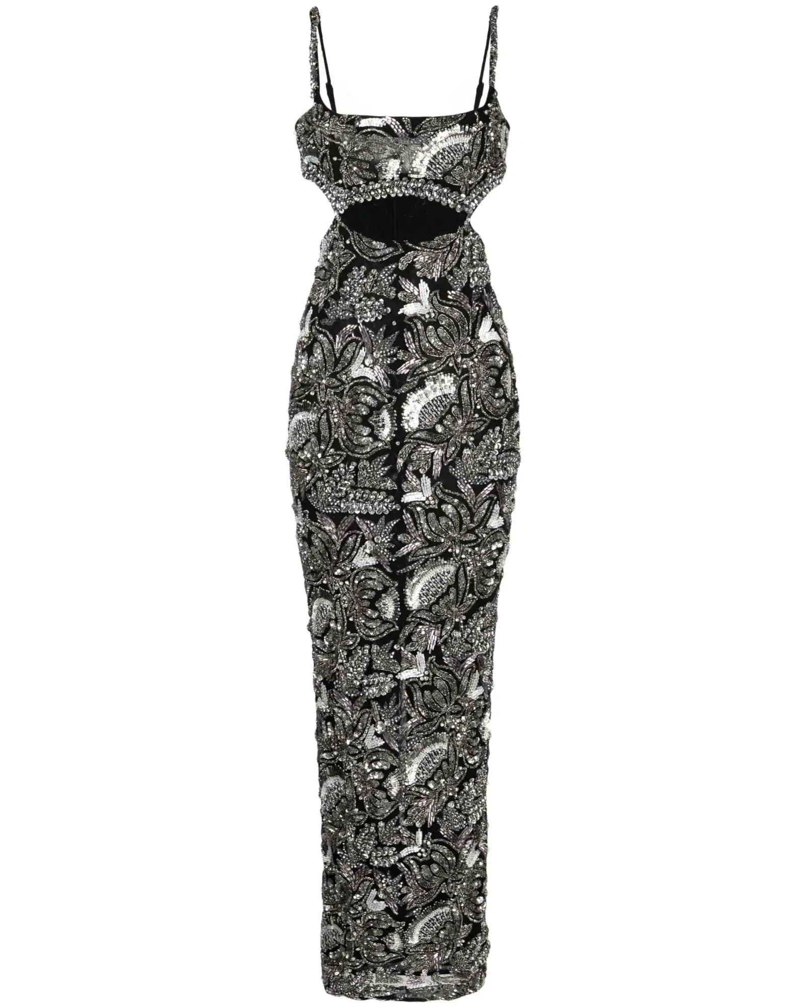 Rachel Gilbert Piper Embellished Gown Black/Silver Size AU 8  - Image 4