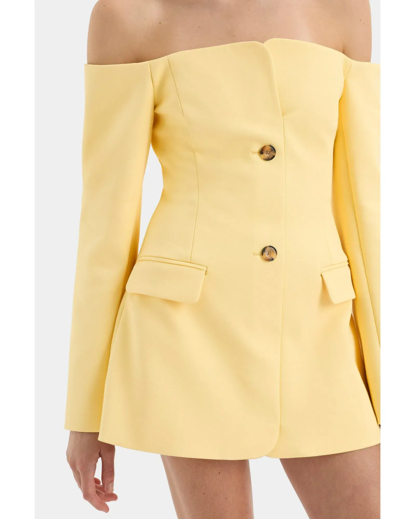 Sir the Label Sandrine Mini Dress in Limone Yellow Size 4 / AU 14 - Image 2