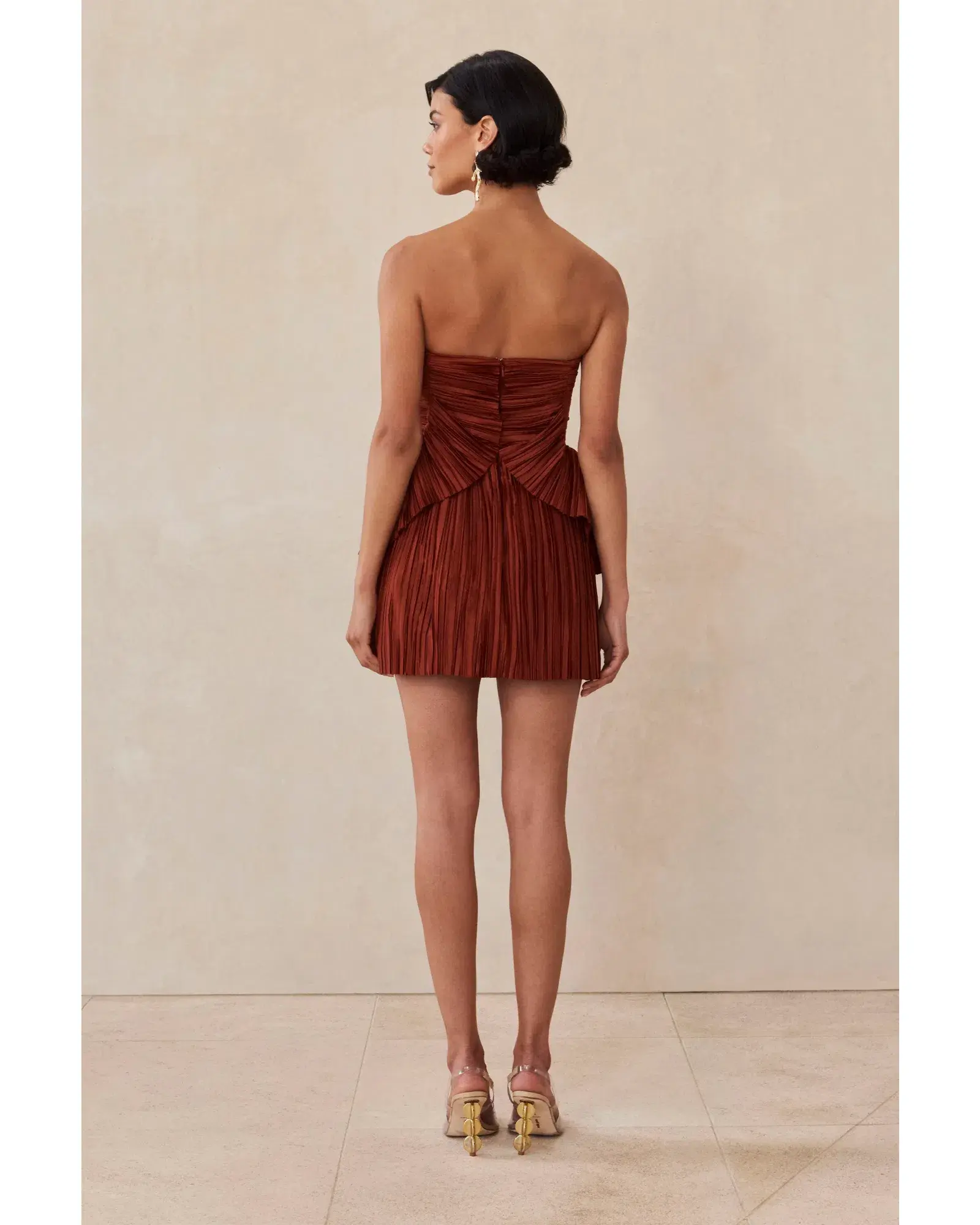 Cult Gaia Charlique Dress in Tannin Size AU 10 - Image 3