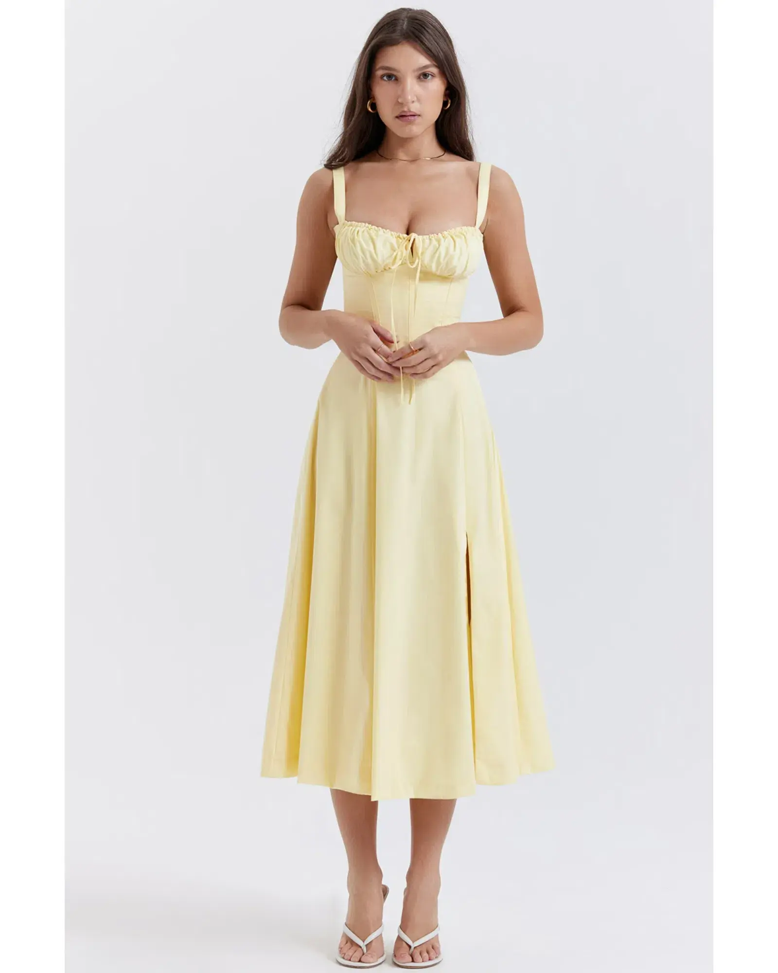 House Of CB Carmen Bustier Sundress Buttercup Size AU 12 - Image 1