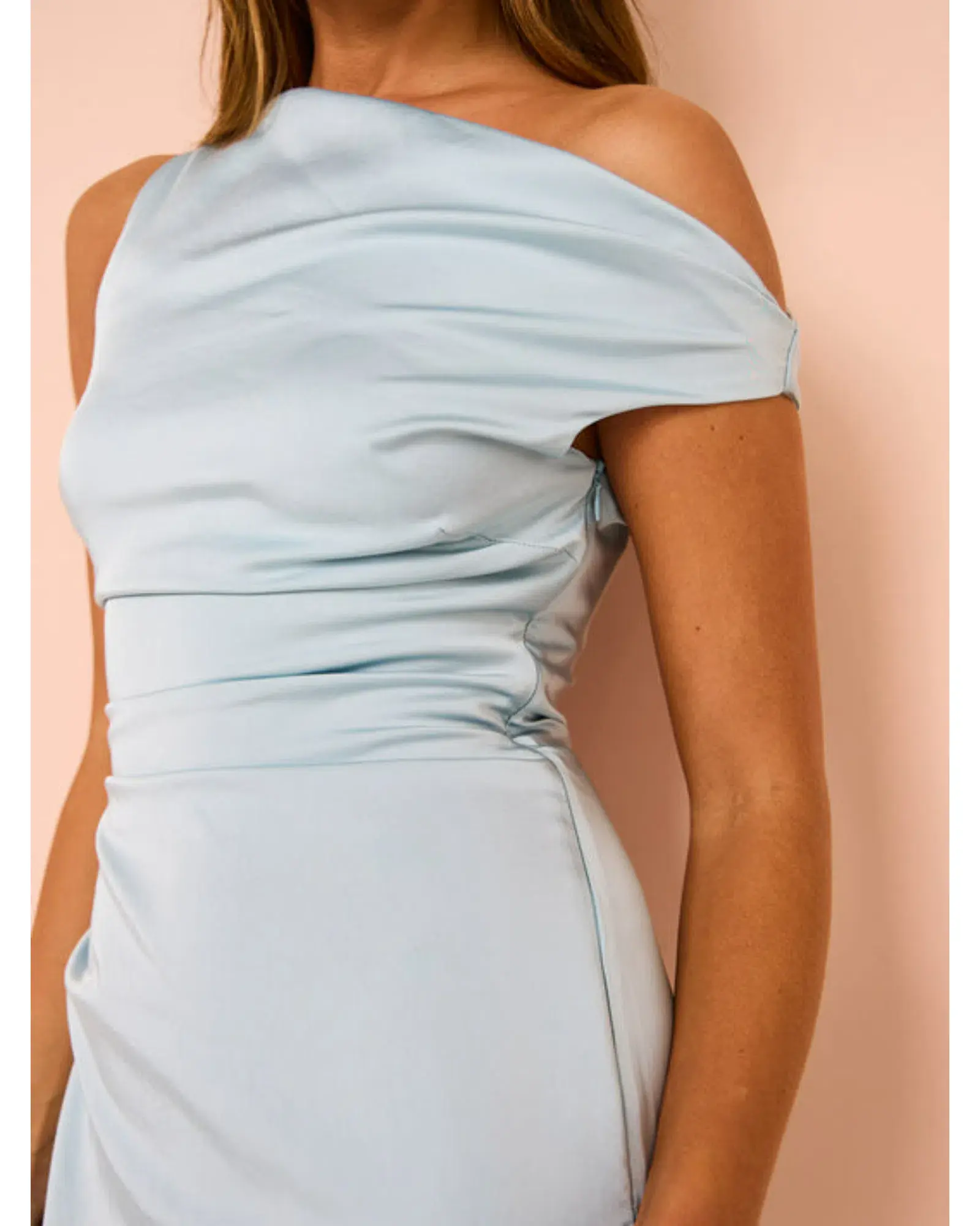Bec & Bridge Rochelle Asym Midi Dress in Dolphin Blue Size AU 10 - Image 2