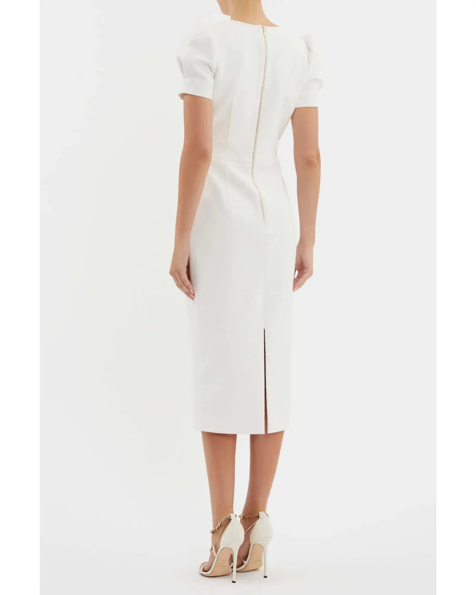 Rebecca Vallance Clarisse Midi Dress in Ivory Size AU 8 - Image 2