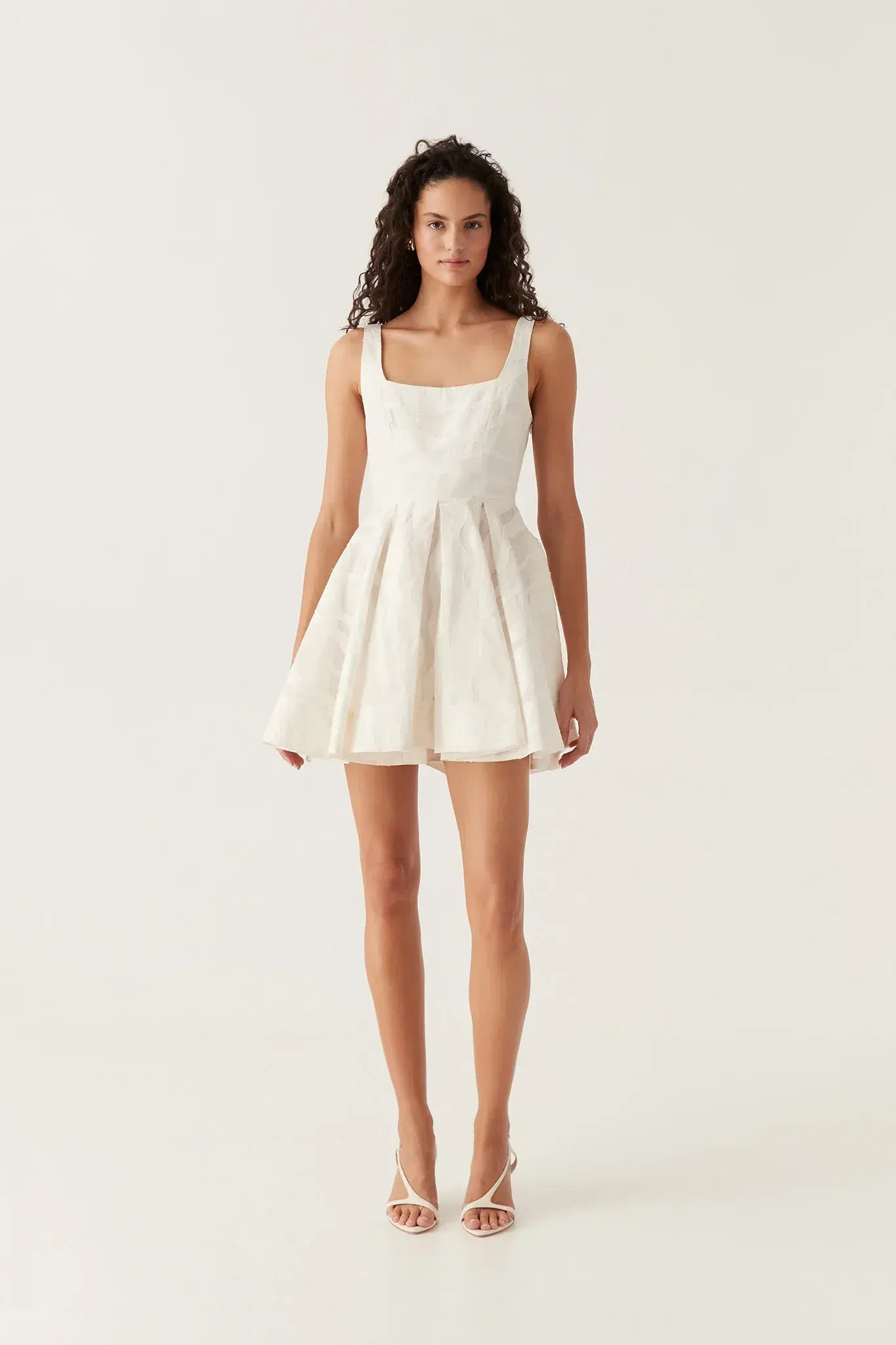 Aje Sophia Braided Mini Dress Ivory Size 12  - Image 1