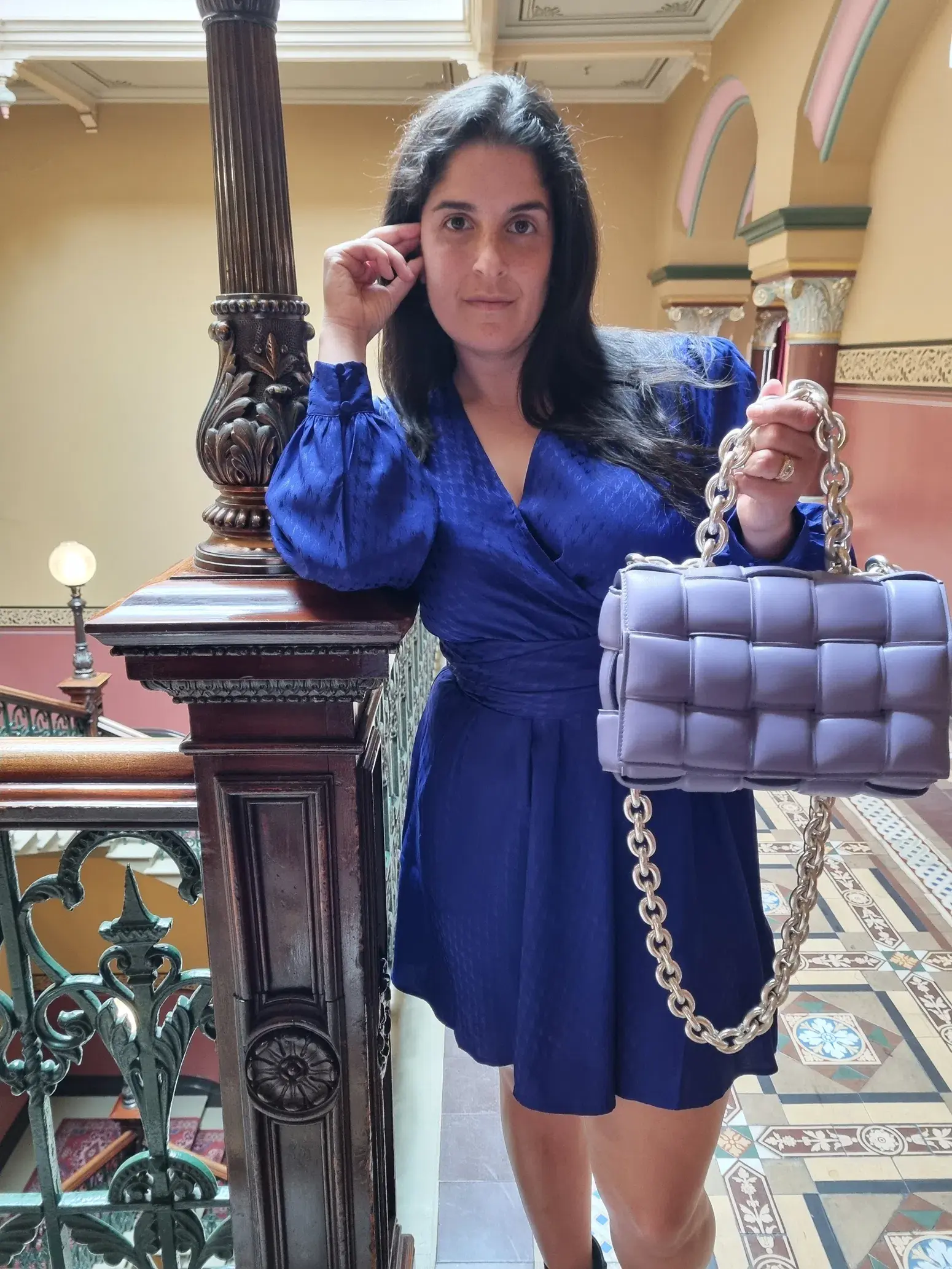 Bottega Veneta Chain Padded Cassette Bag Purple - Image 3