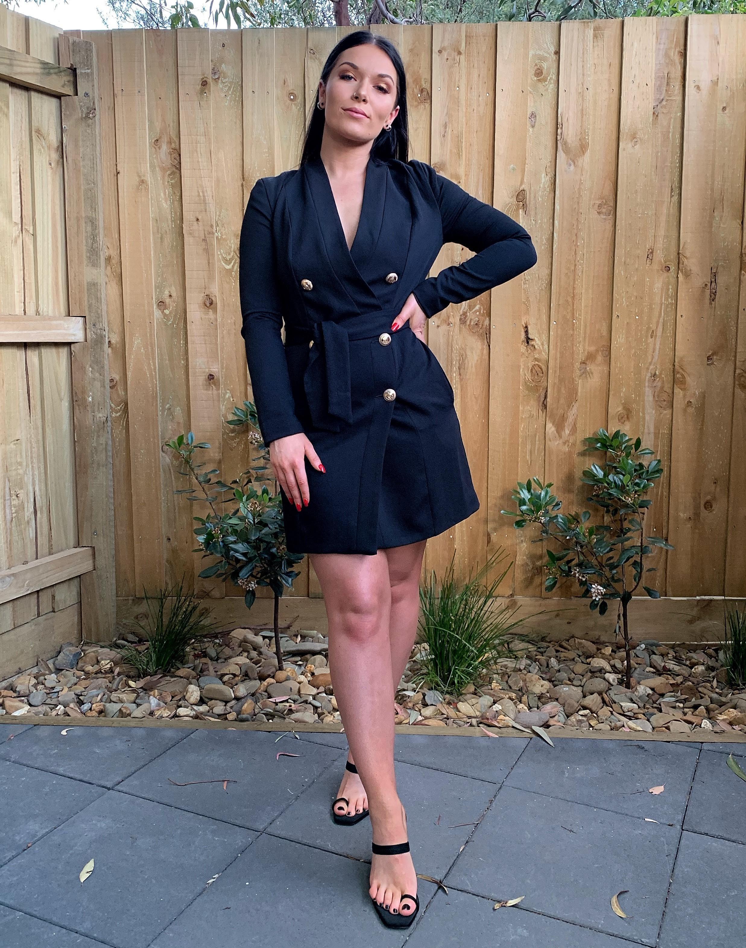 Kookai Edwina Blazer Dress - Black Size 8 - Image 1