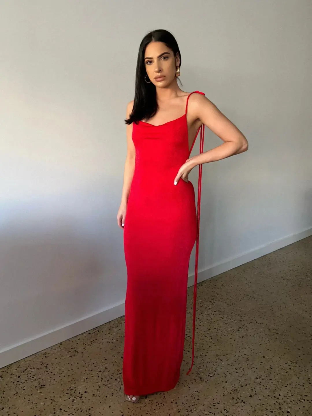 Melani the Label Cristina Gown Red Size 8 for rent on The Volte - main image