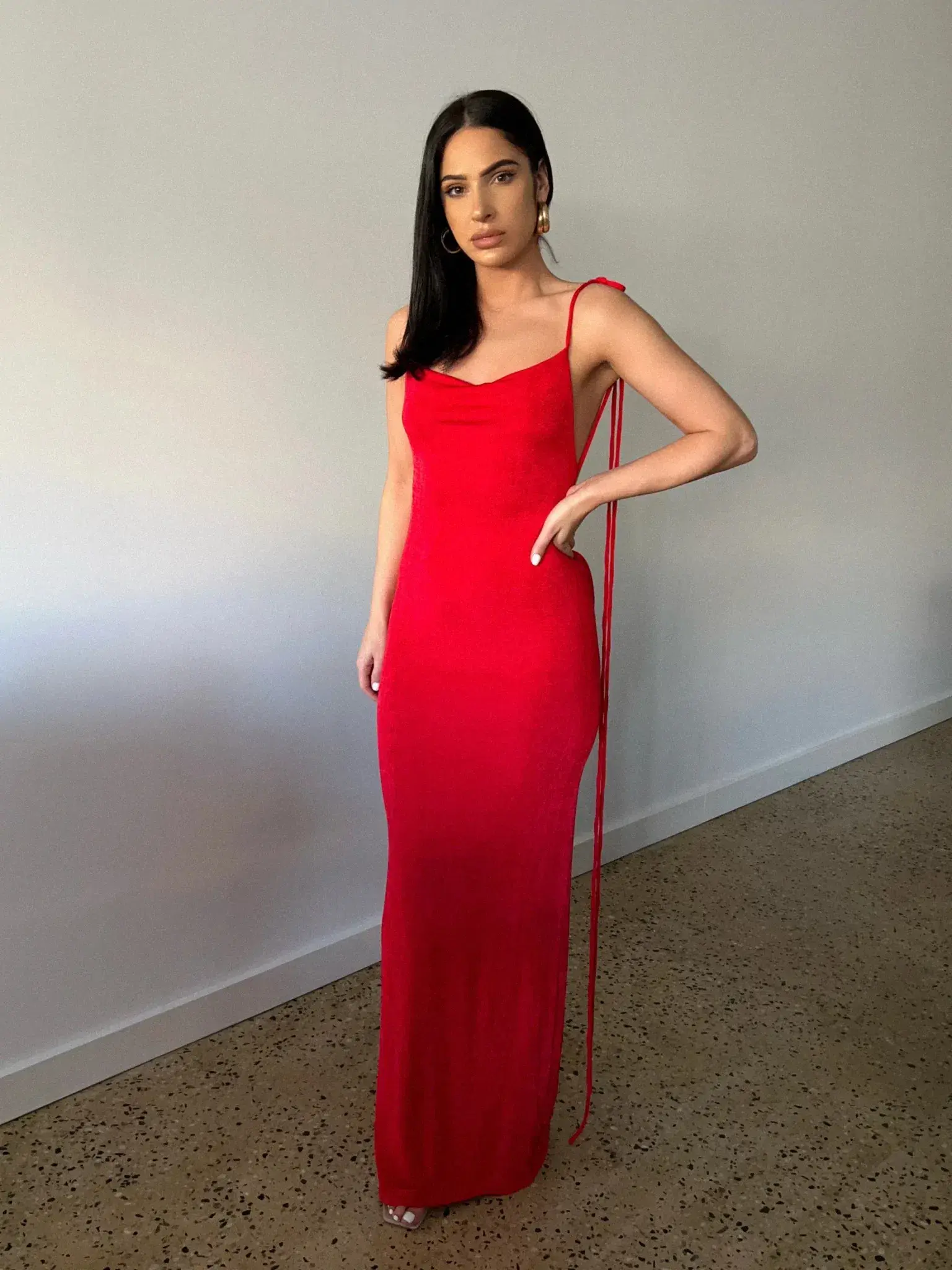 Melani the Label Cristina Gown Red Size 8 - Image 1