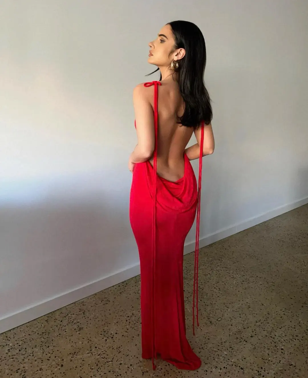 Melani the Label Cristina Gown Red Size 8 for rent on The Volte - main image