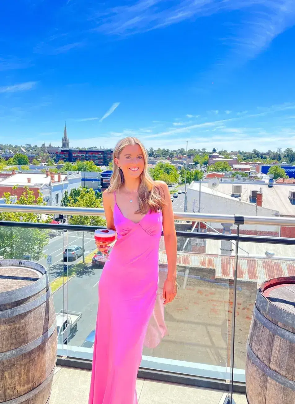 Bec & Bridge Amber V Maxi Dress in Candy Pink Size 6 - Image 3