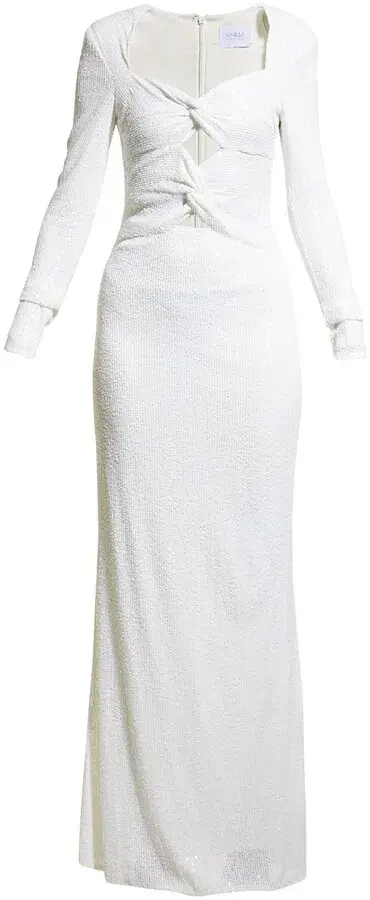 ONE33 SOCIAL Twisted Cutout Sequin Gown Dress Sequin Size 8 - Image 6