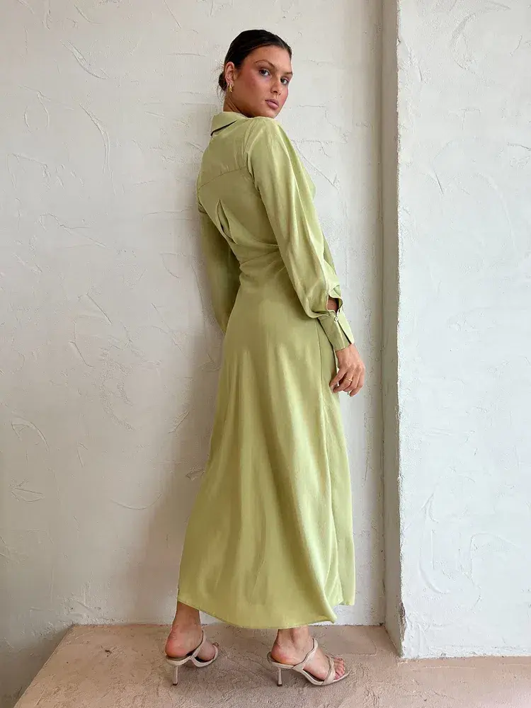 Sovere Illustrate Midi Dress Green Size 10 - Image 3