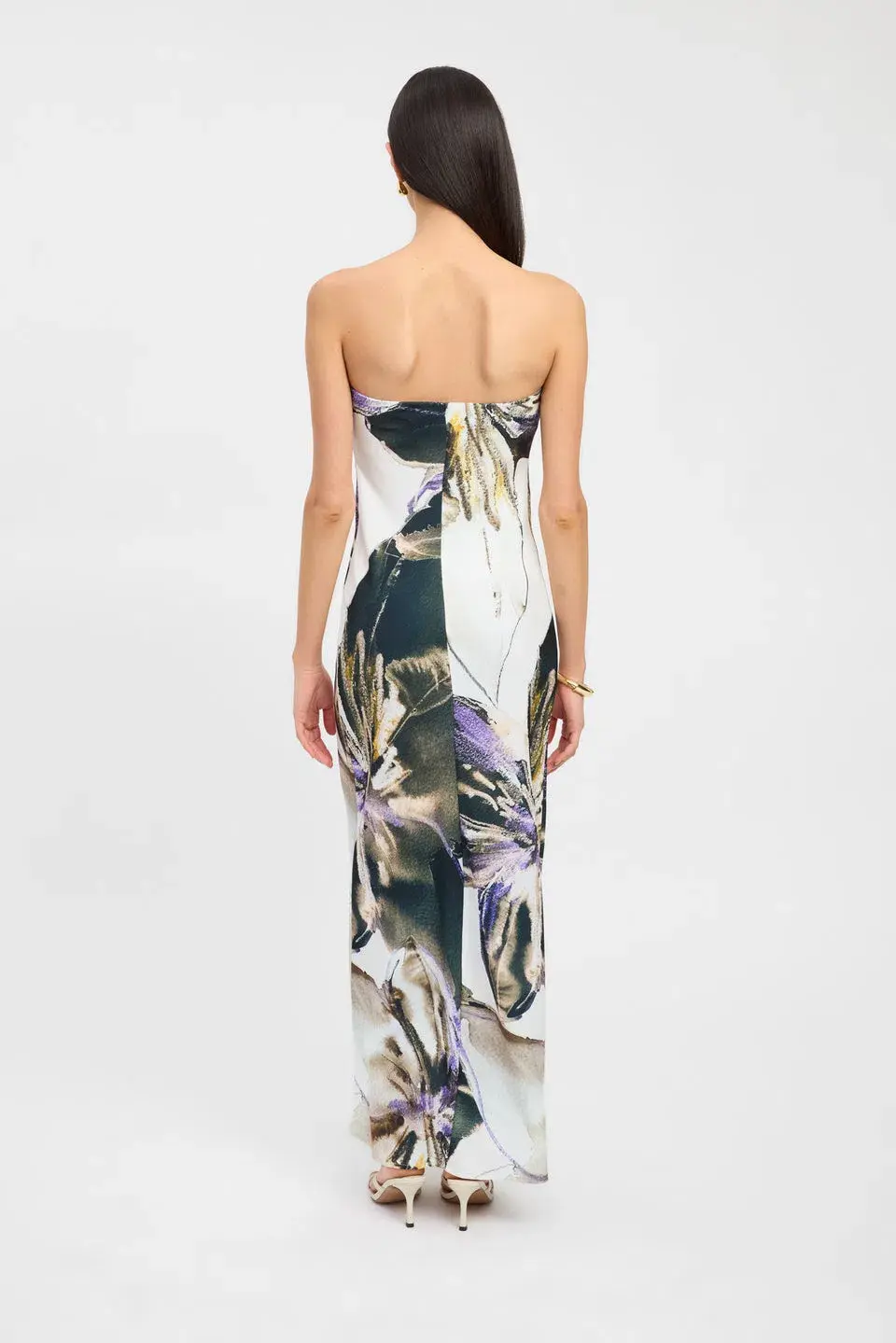Kookai Ava Midi Dress Purple/Cream Size 8 - Image 2
