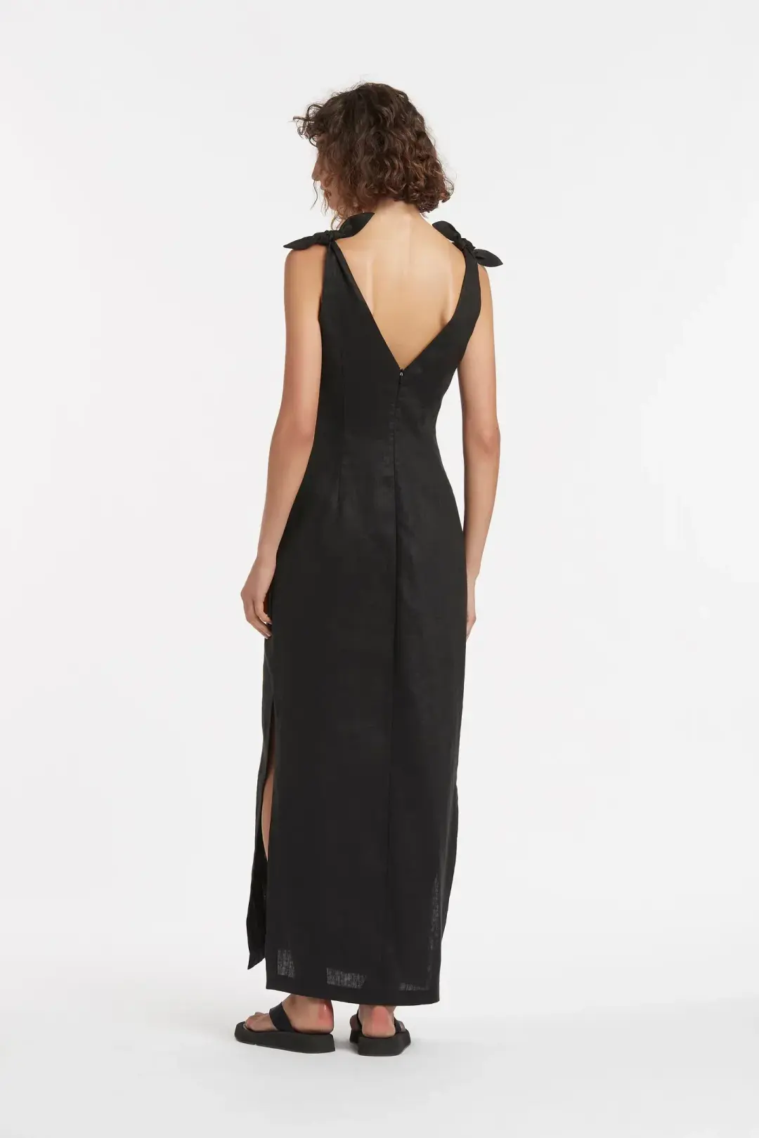 Sir the Label Alexandre Tie Knot Dress Black Size AU 8  for rent on The Volte - main image