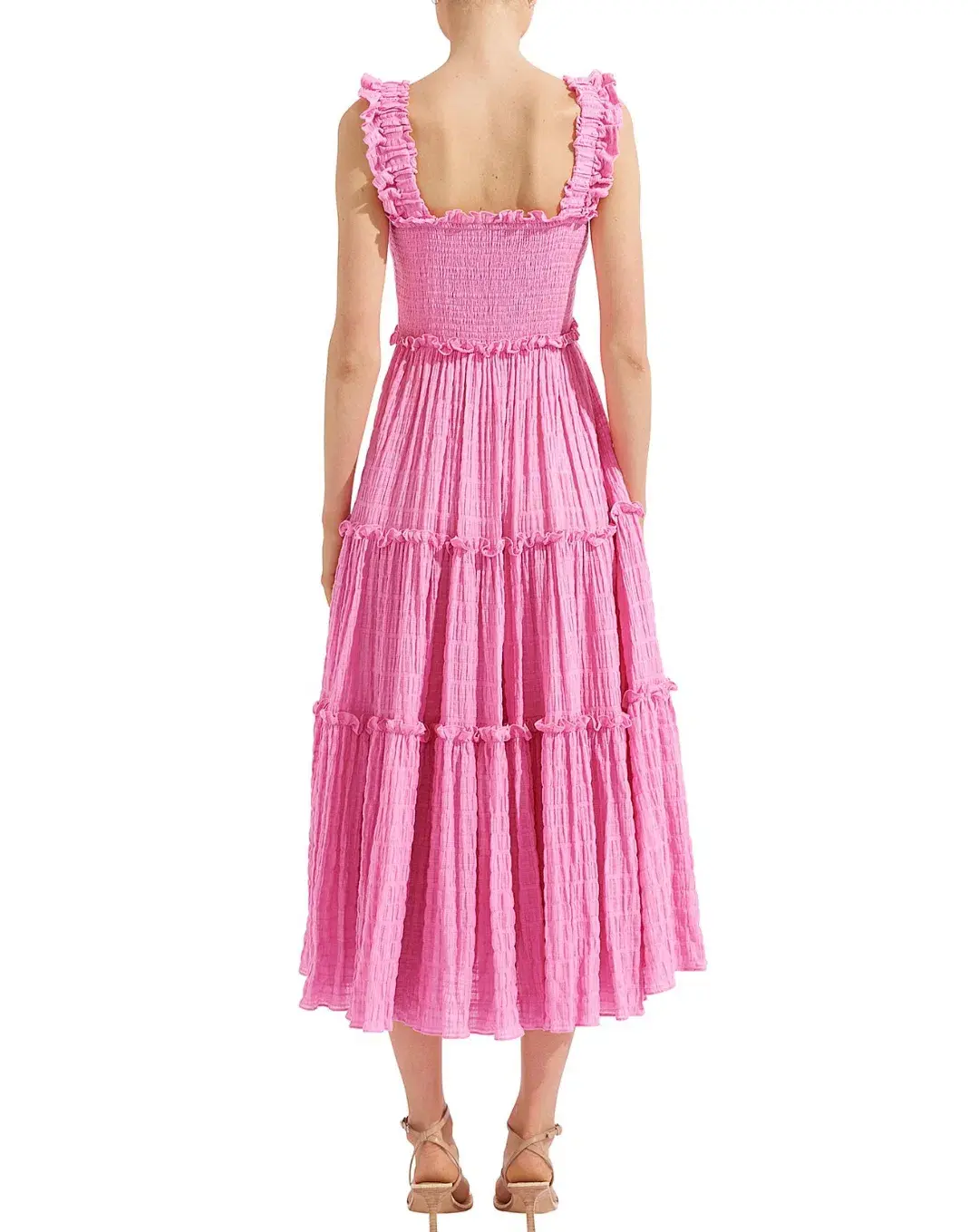 Steele  Everly Shirred Dress Pink Size XS / AU 6 - Image 2