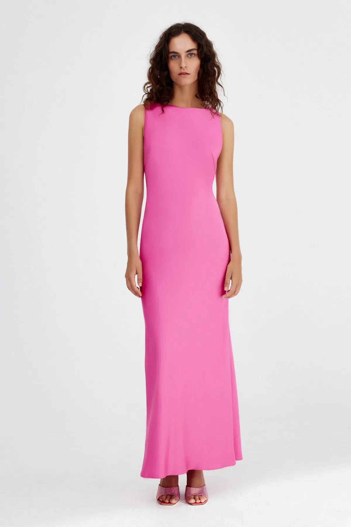 Significant Other Lara Backless Midi Dress Pop Pink Size 16 - Image 1