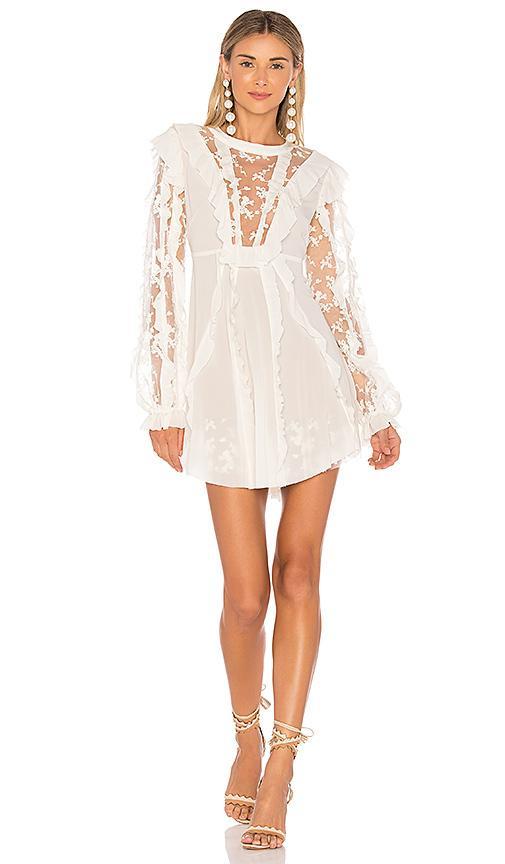 For Love & Lemons Rosebud Ruffle Mini Dress - Image 1