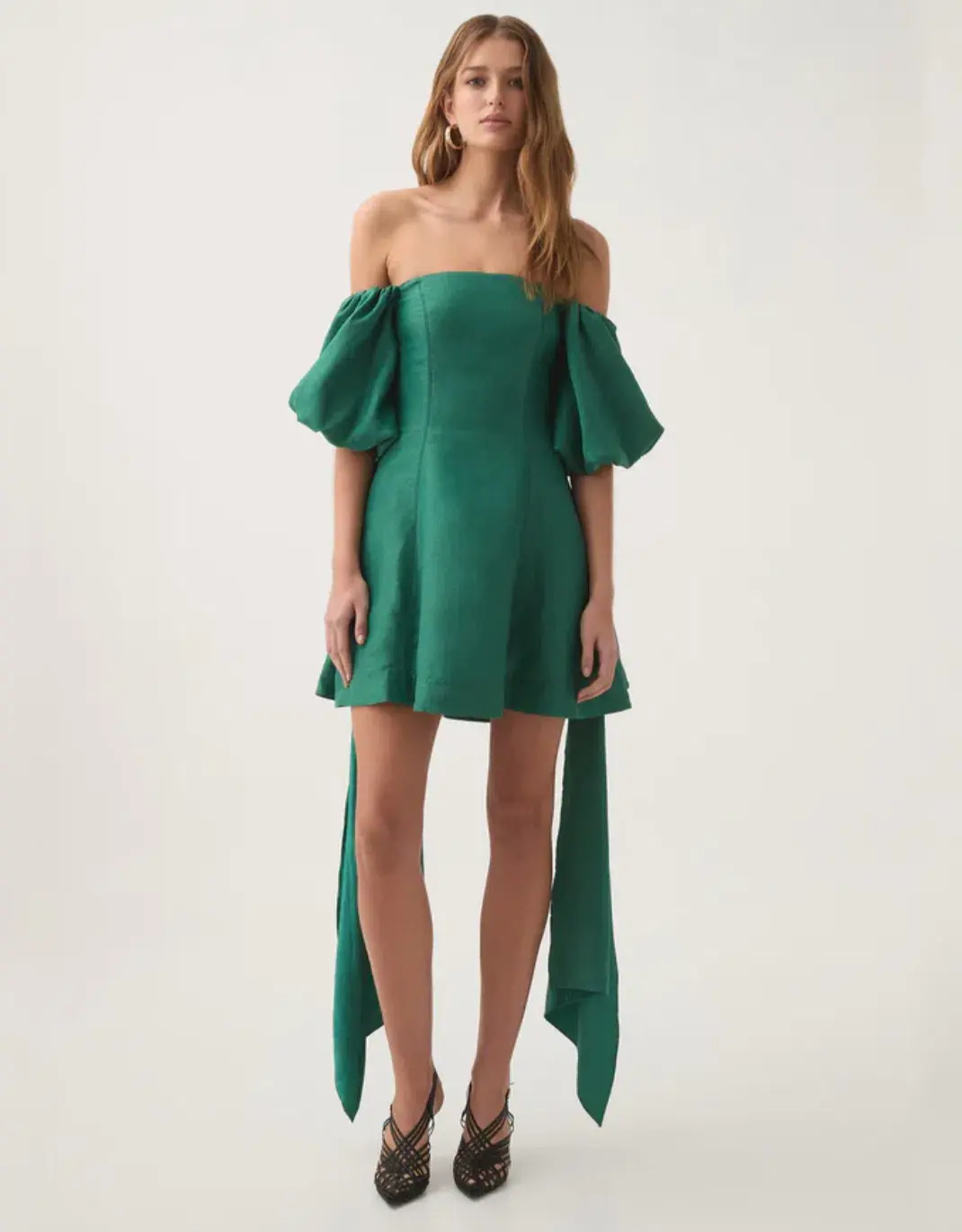 Aje Incarnation Mini Dress Emerald Size 16 for rent on The Volte - main image