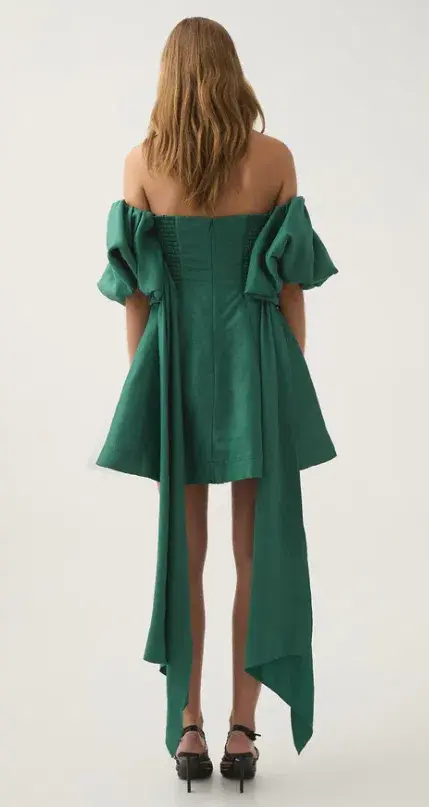Aje Incarnation Mini Dress Emerald Size 16 - Image 3