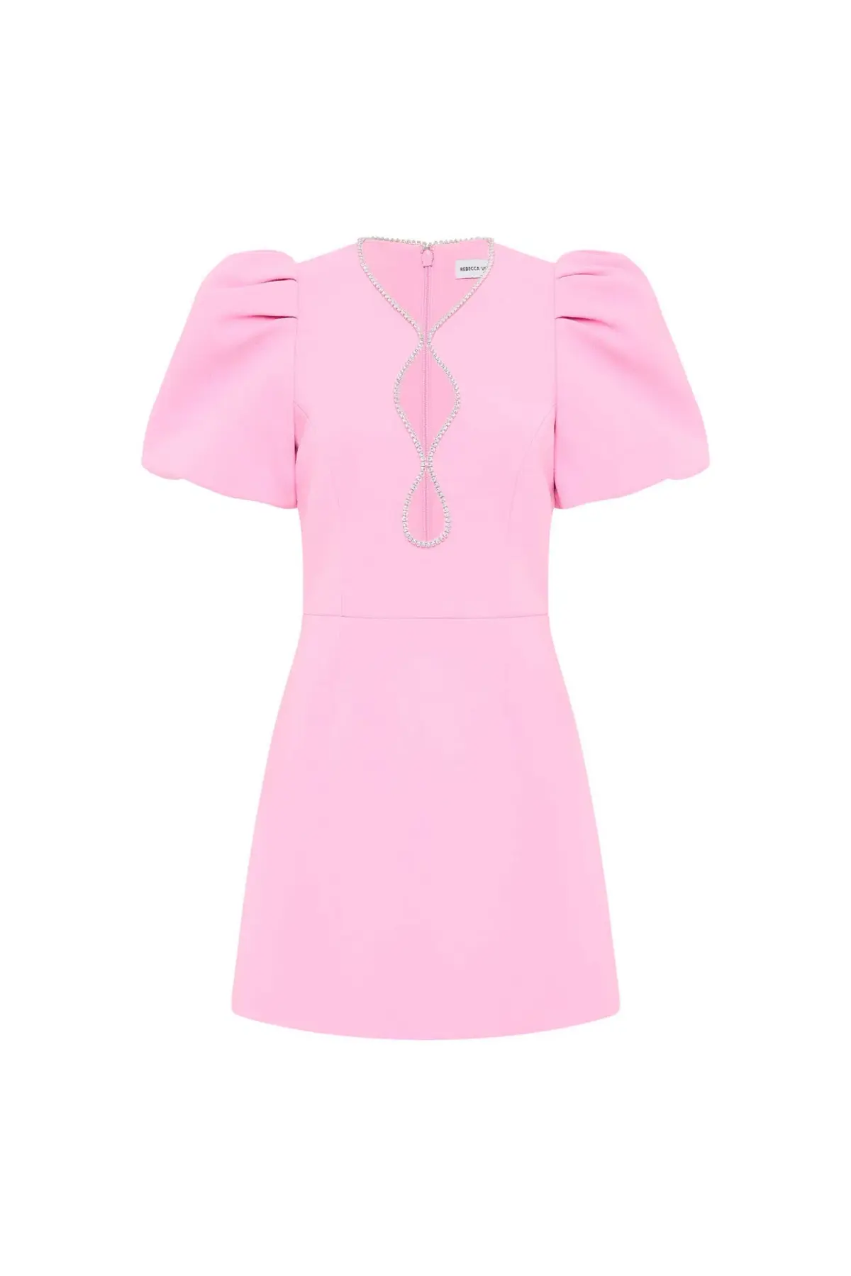 Rebecca Vallance Karina Puff Sleeve Mini Dress Pink Size 8 - Image 6