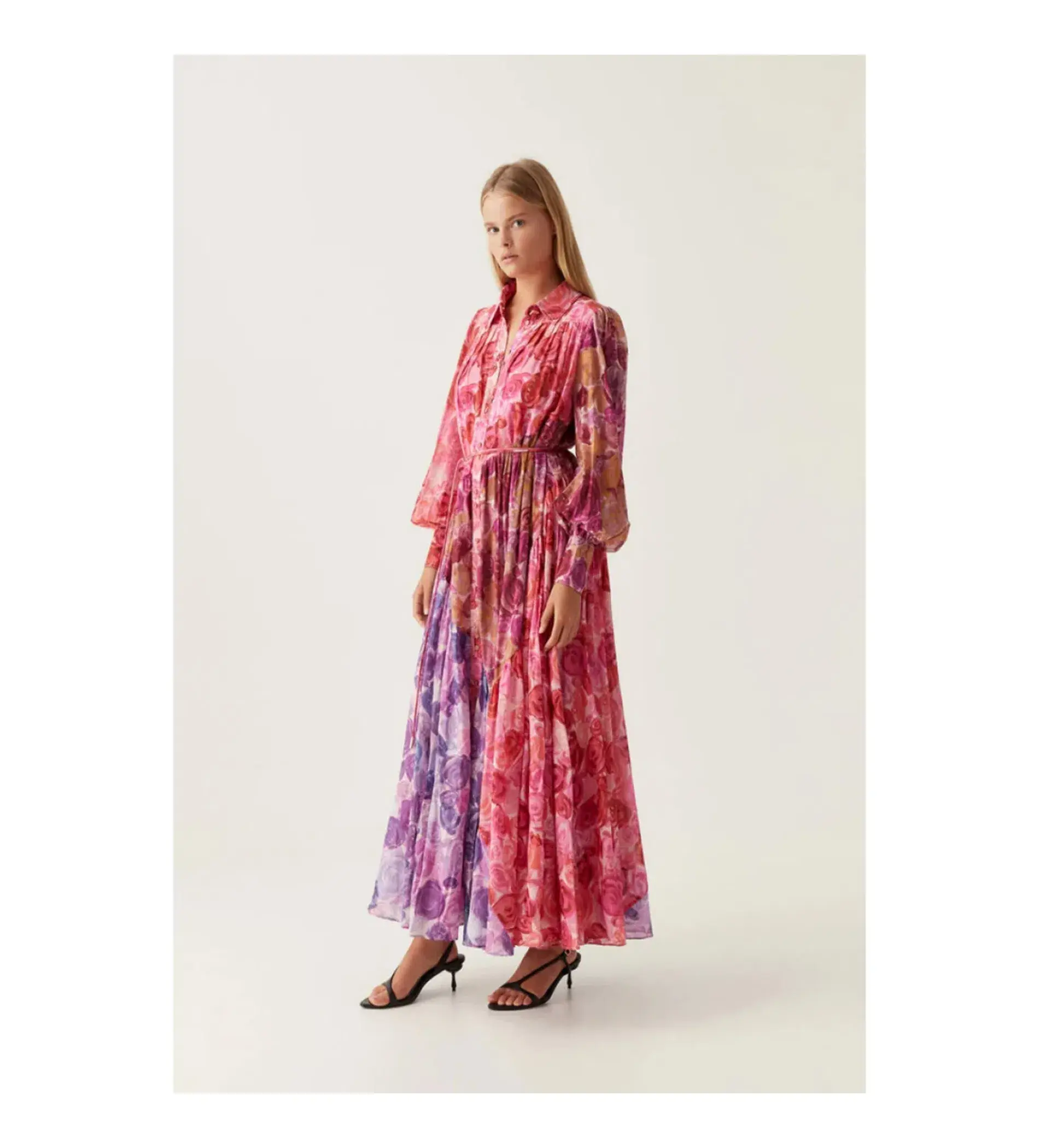 Aje Collisions Smock Maxi Dress Multi Floral Size 10 - Image 2