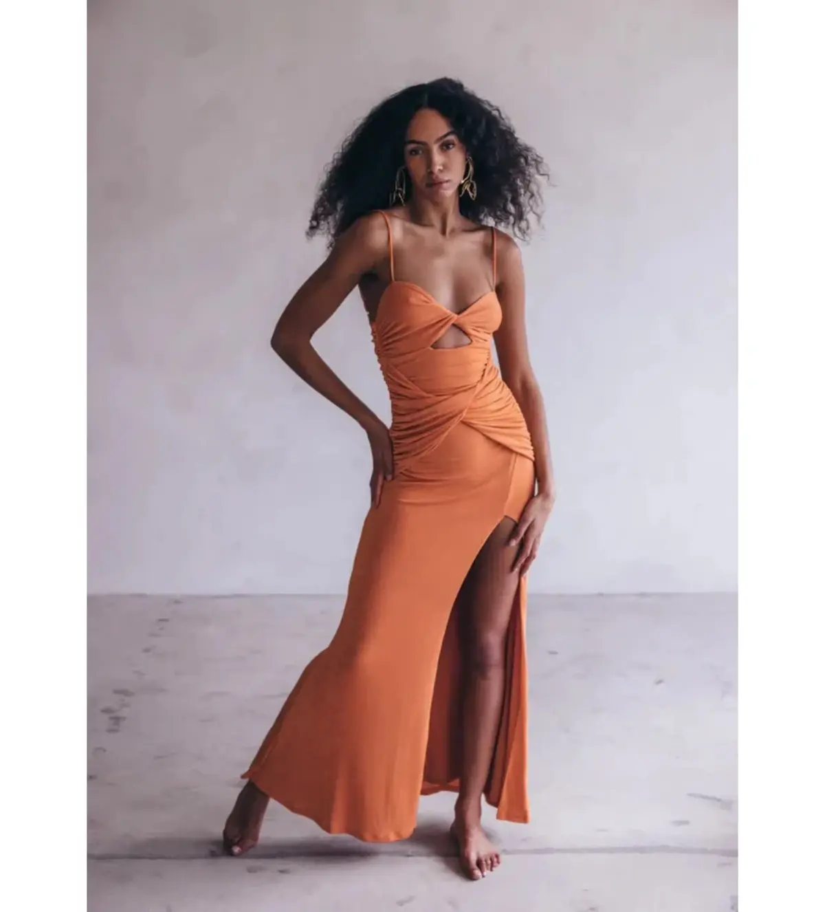 Johansen Naomi Gown Aperol Size 8/S - Image 1