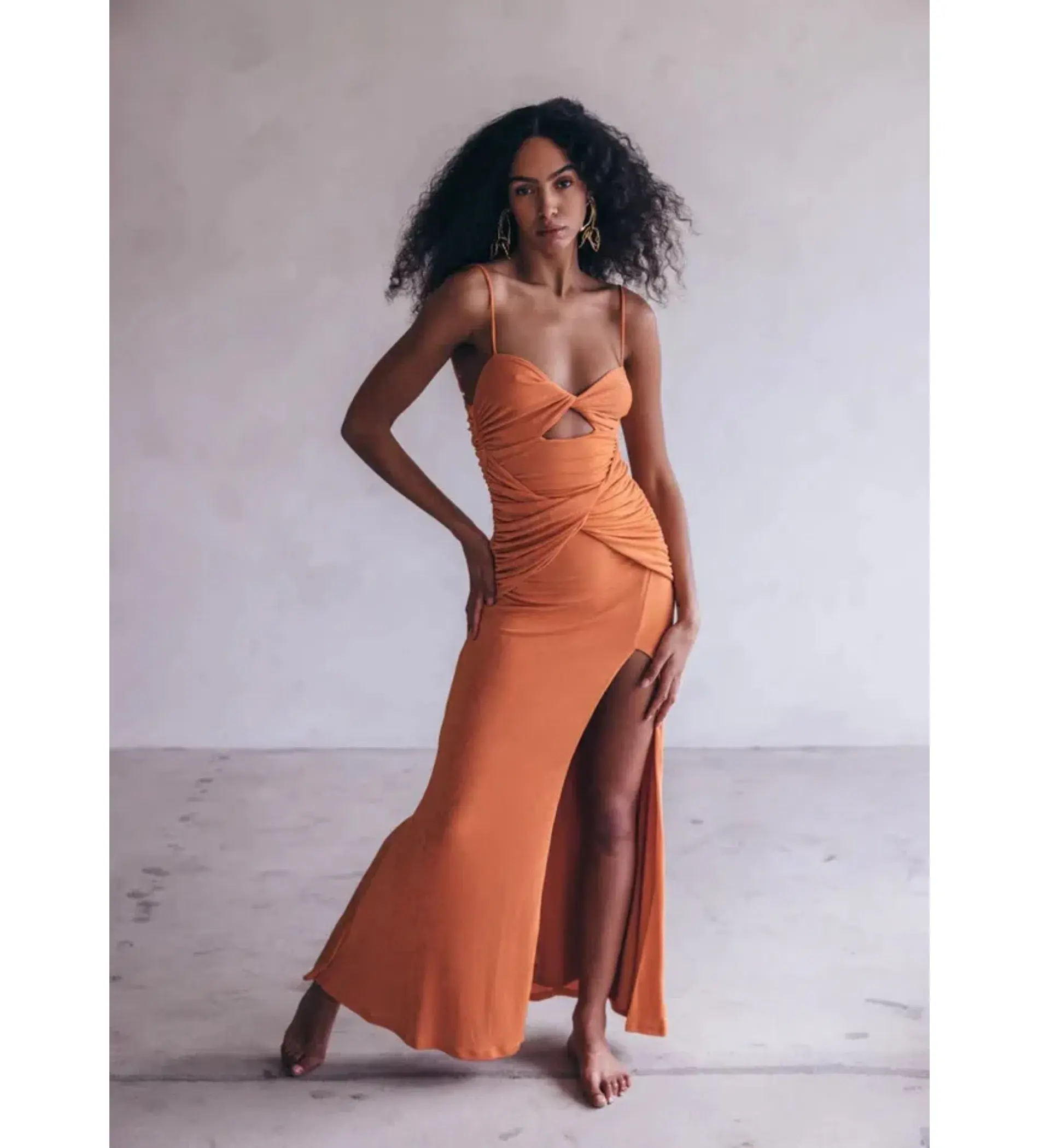 Johansen Naomi Gown Aperol Size 8/S - Image 1