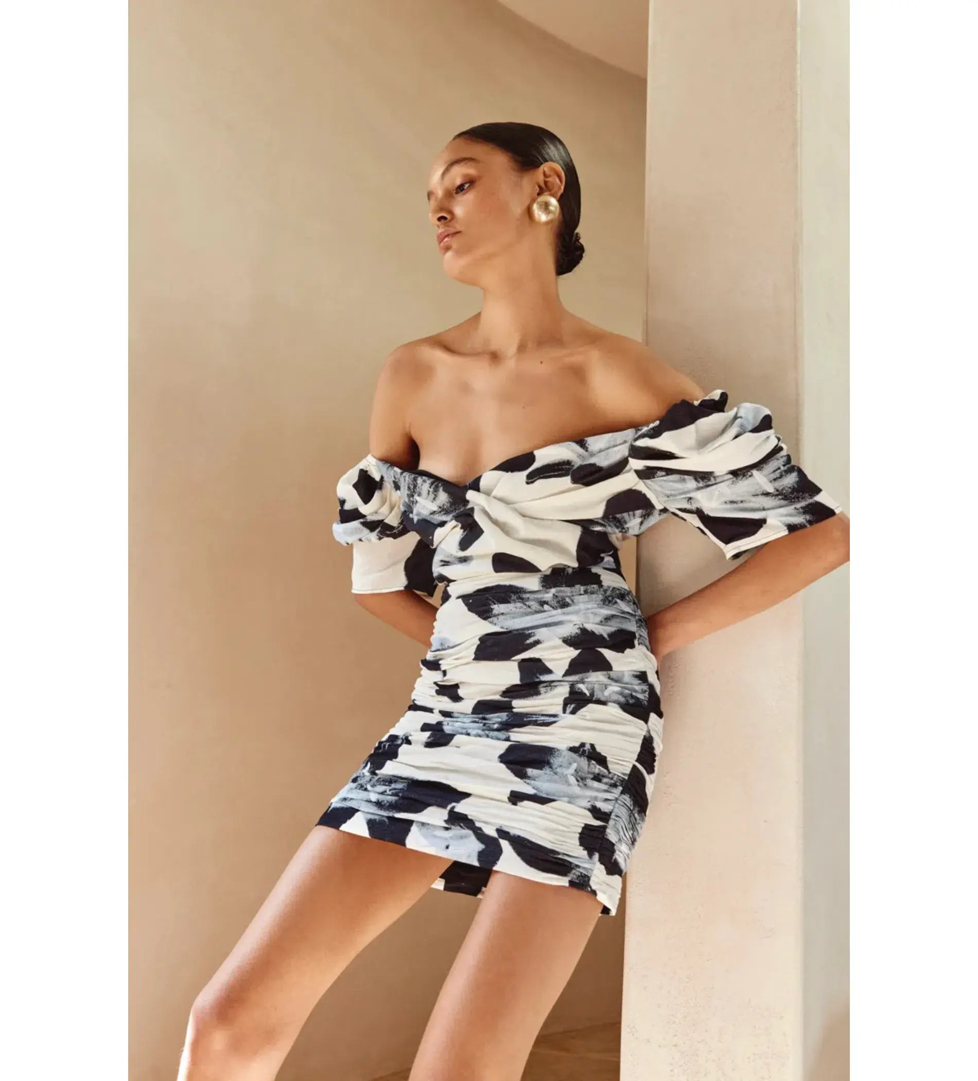 C/MEO Collective Ambient New Direction Mini Dress Black Botanic Size 14 - Image 5