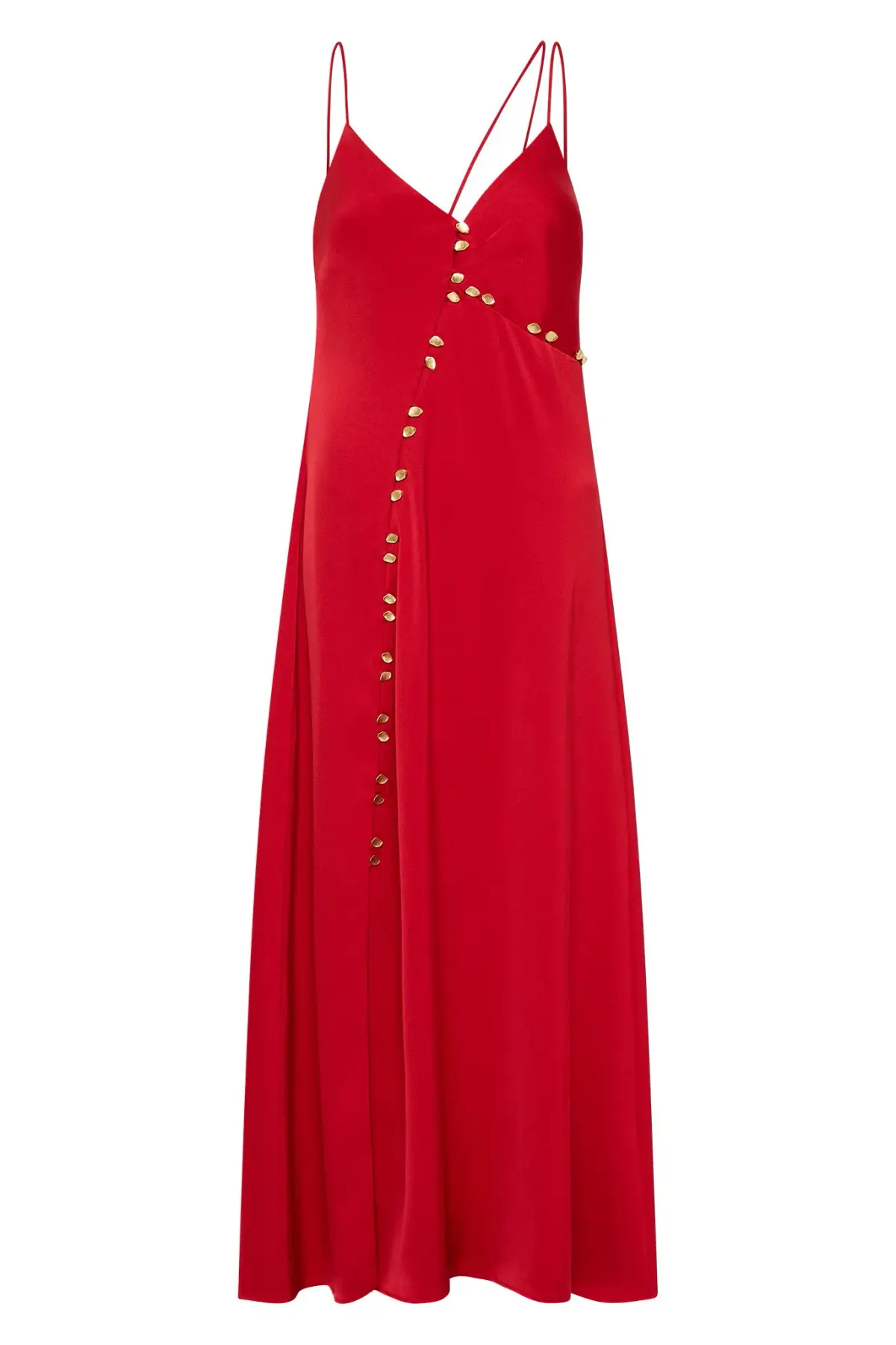 Aje Riddle Button Down Maxi Dress Red Size 12 - Image 5