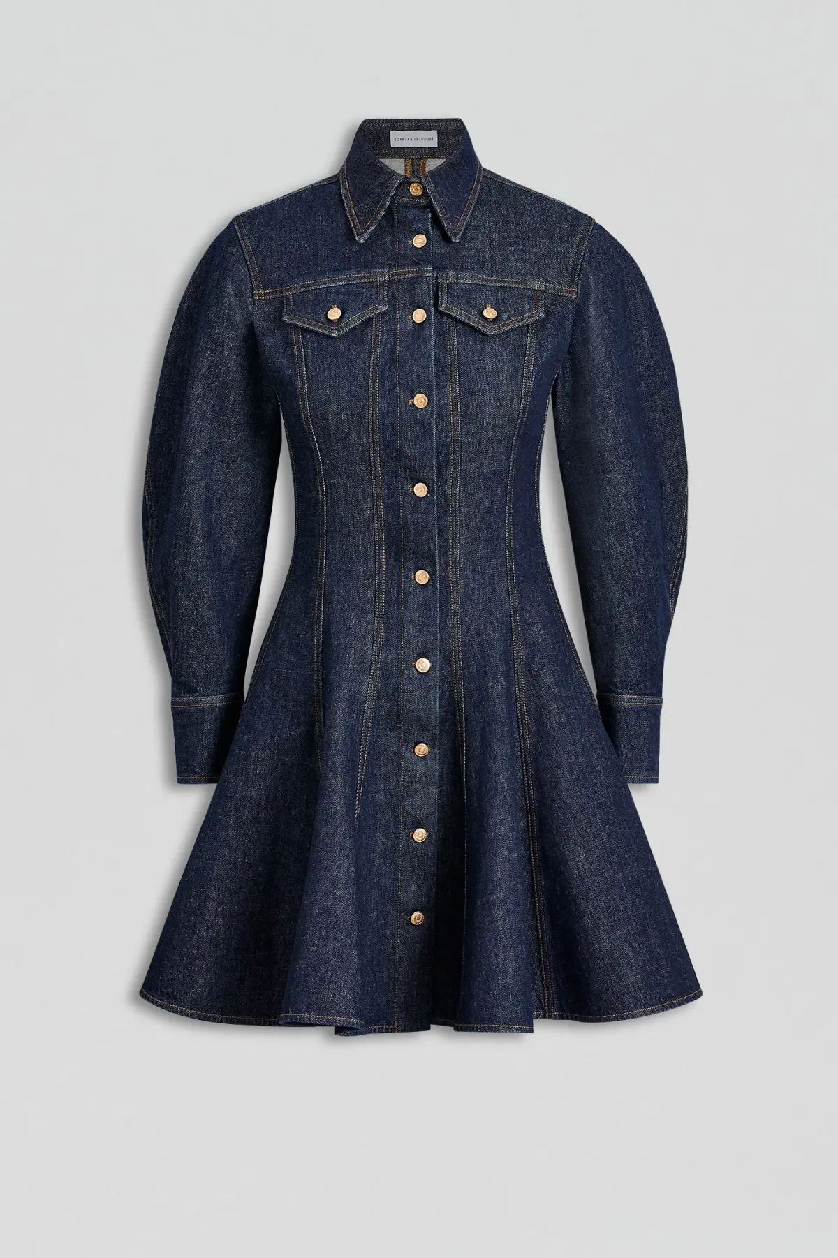 Scanlan Theodore Denim Mini Dress Indigo B Size M / AU 10 - Image 5