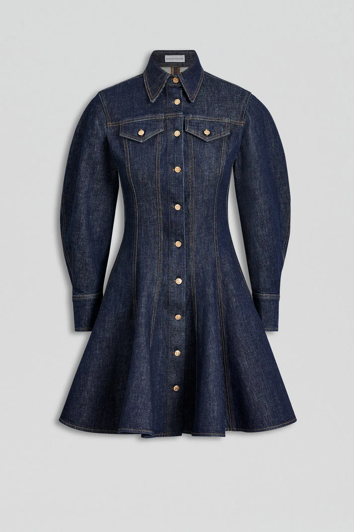 Scanlan Theodore Denim Mini Dress Indigo B Size M / AU 10 - Image 5
