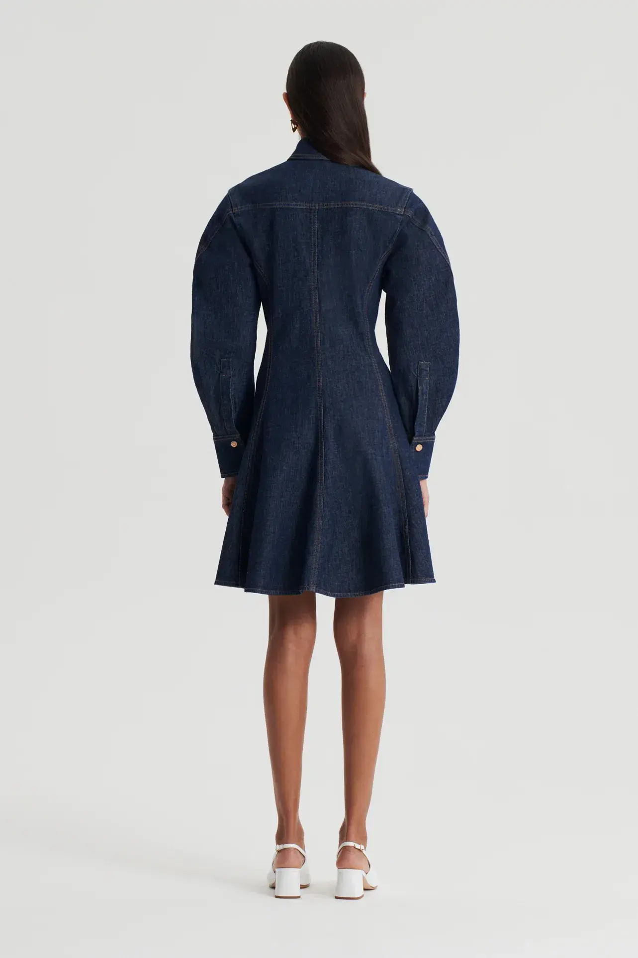 Scanlan Theodore Denim Mini Dress Indigo B Size M / AU 10 - Image 3