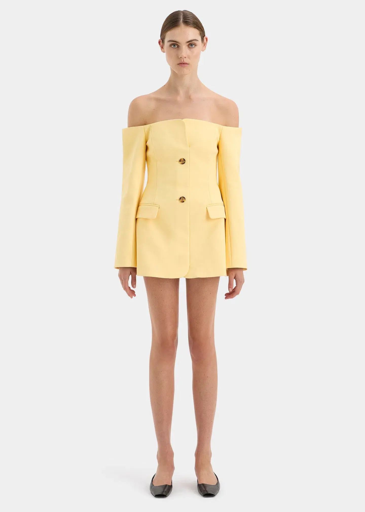 Sir the Label Sandrine Tailored Mini Dress in Limone Size 1 / AU 8 - Image 8