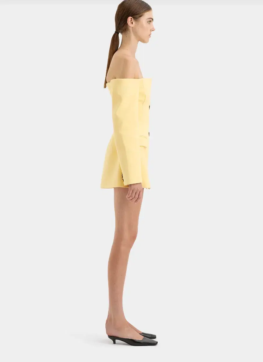 Sir the Label Sandrine Tailored Mini Dress in Limone Size 1 / AU 8 - Image 11